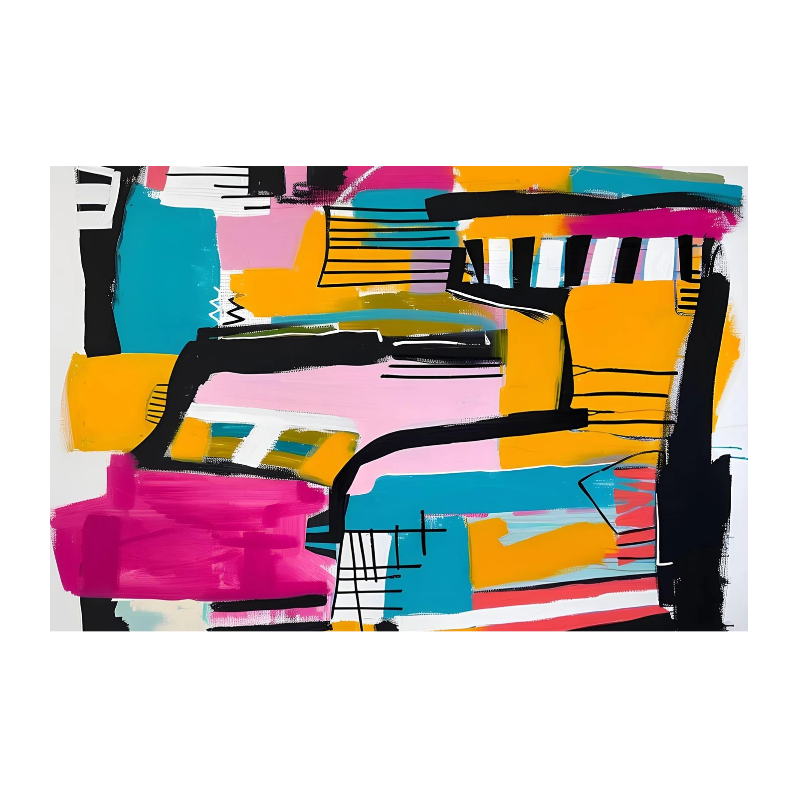 Vibrant Abstract Geometric Wall Art