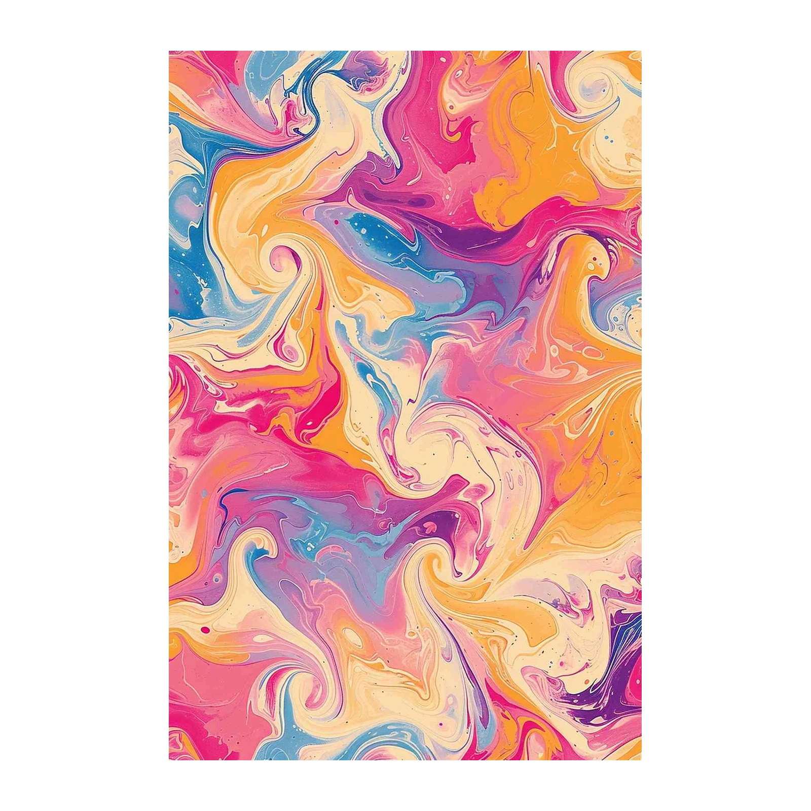 Vibrant Marbled Swirls Wall Art