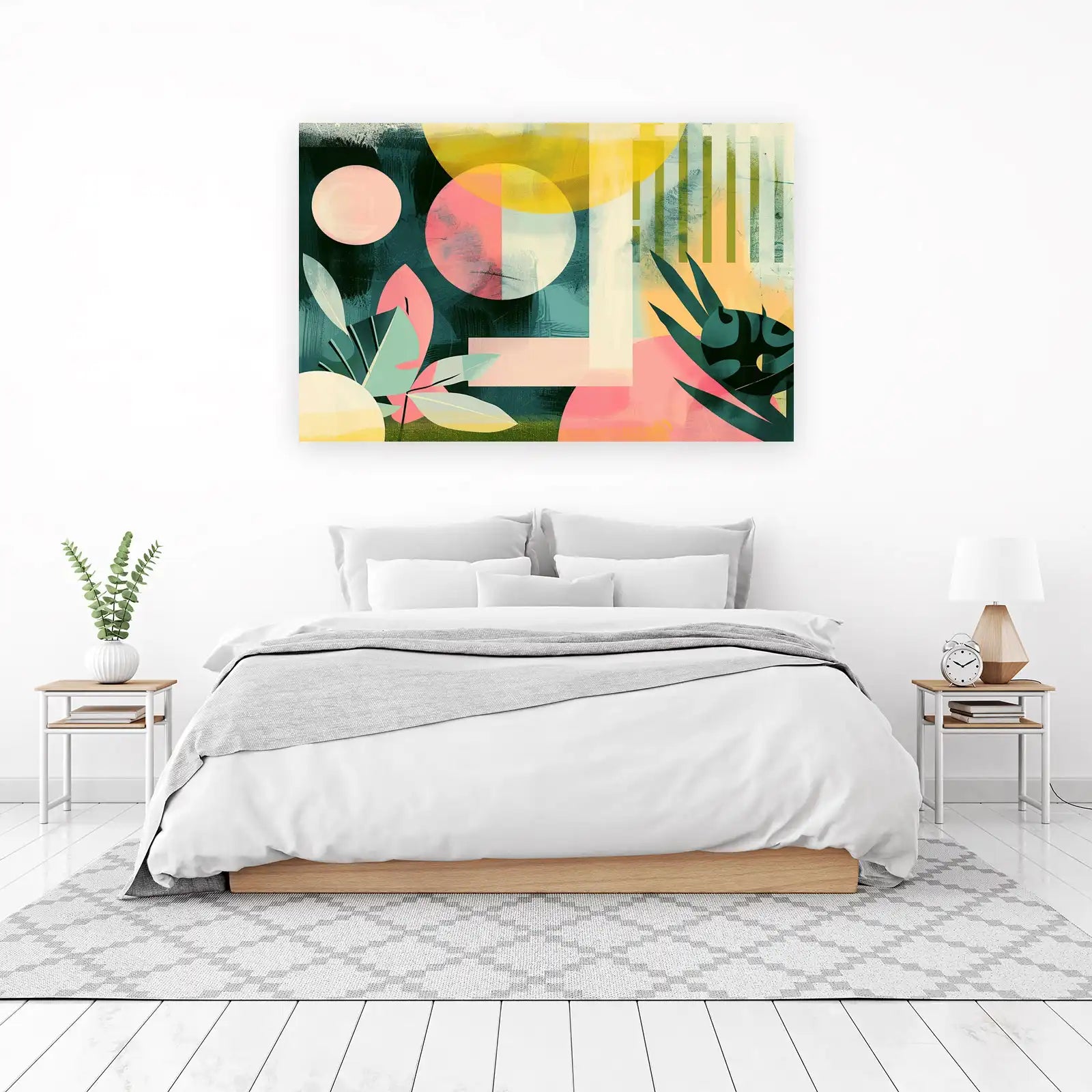 Abstract Botanical Circles Wall Art