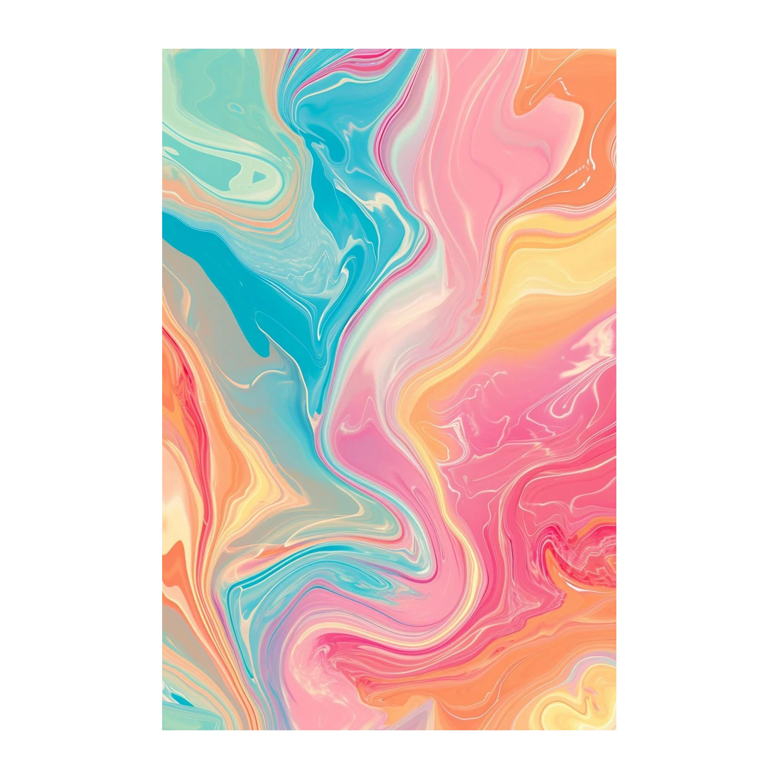 Vibrant Marble Swirl Abstract Art Wall Art