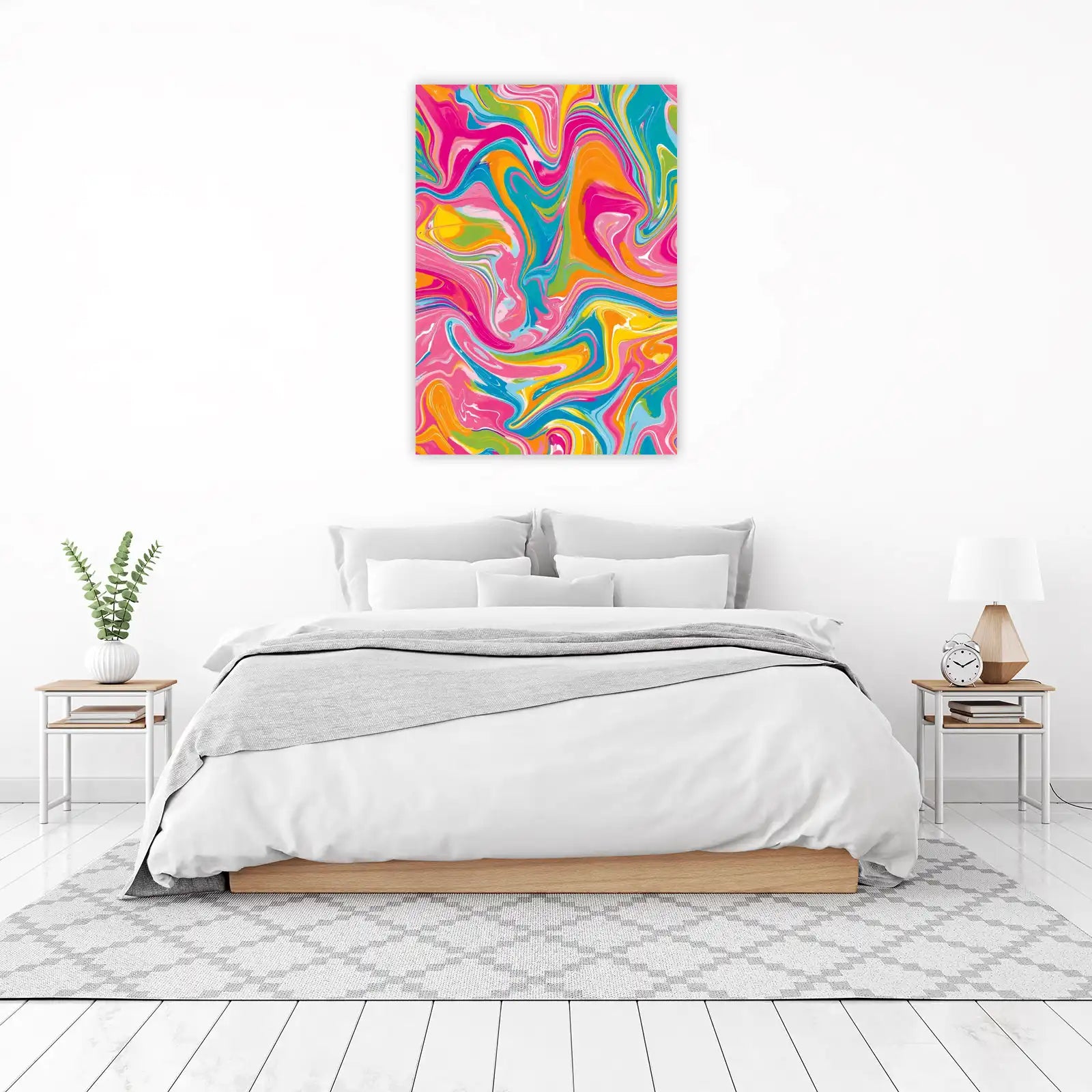 Vibrant Swirl Abstract Pop Art Wall Art