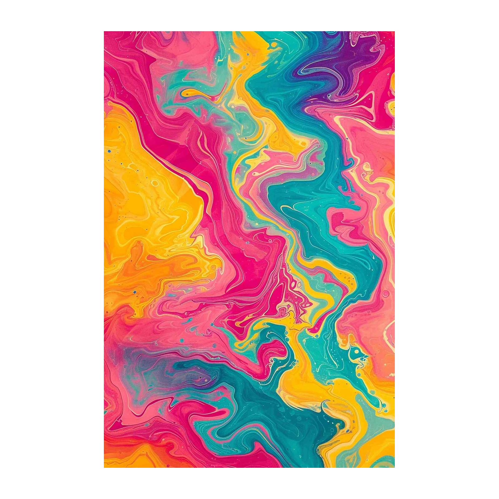 Vibrant Fluid Art Abstract Wall Art