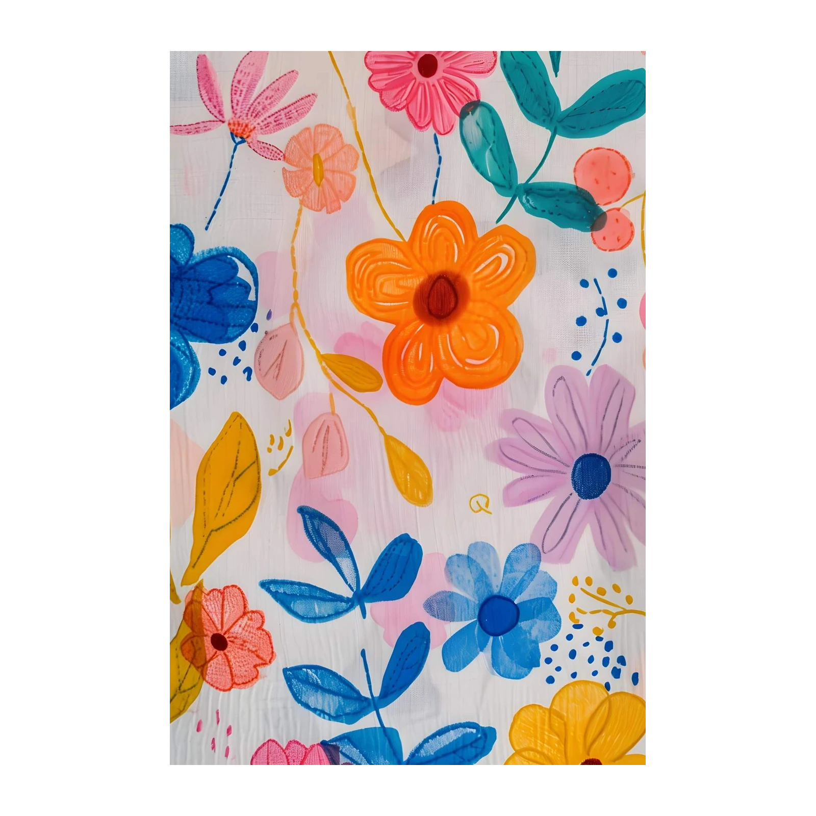 Vibrant Floral Burst Wall Art