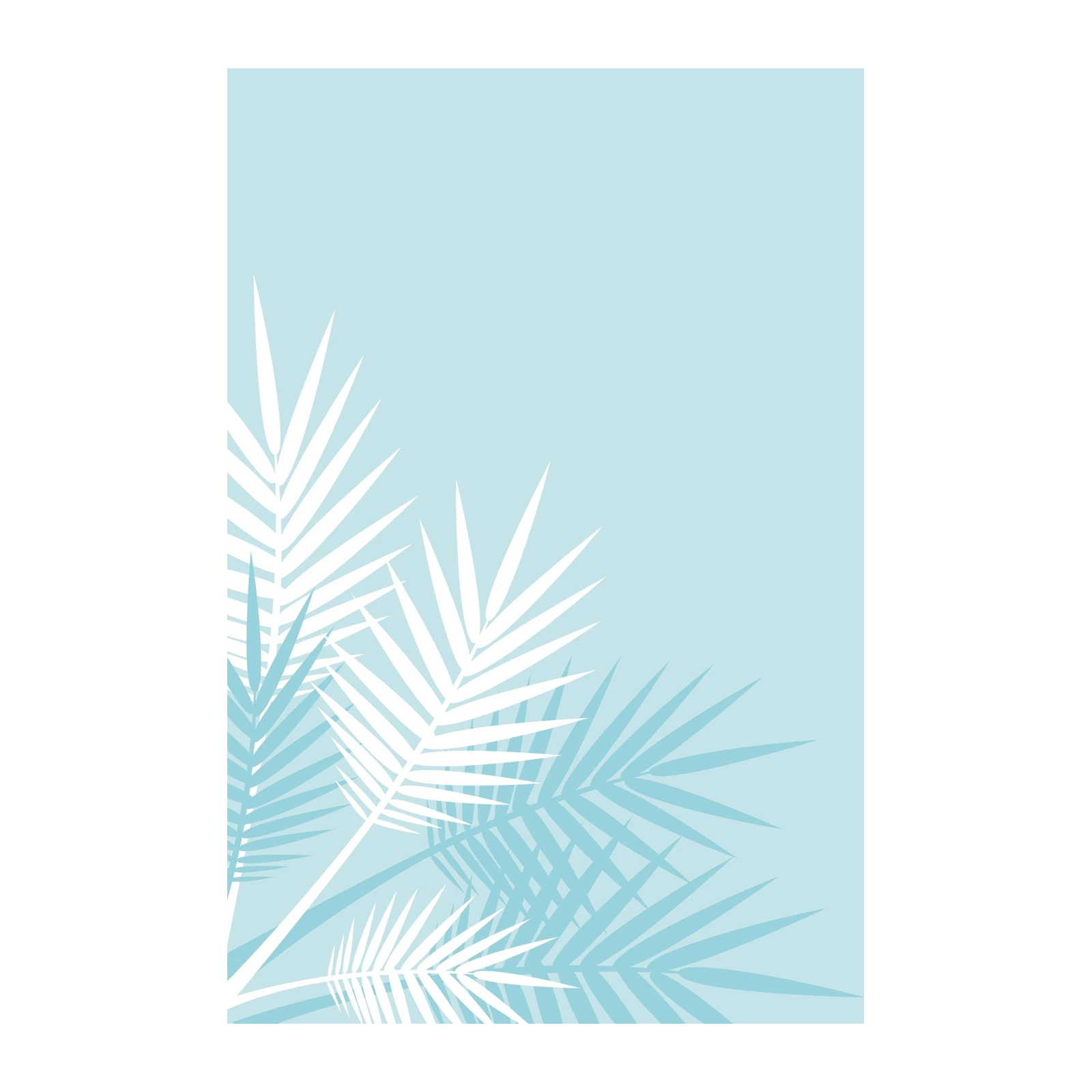 Serene Palm Leaves Coastal Wall Art