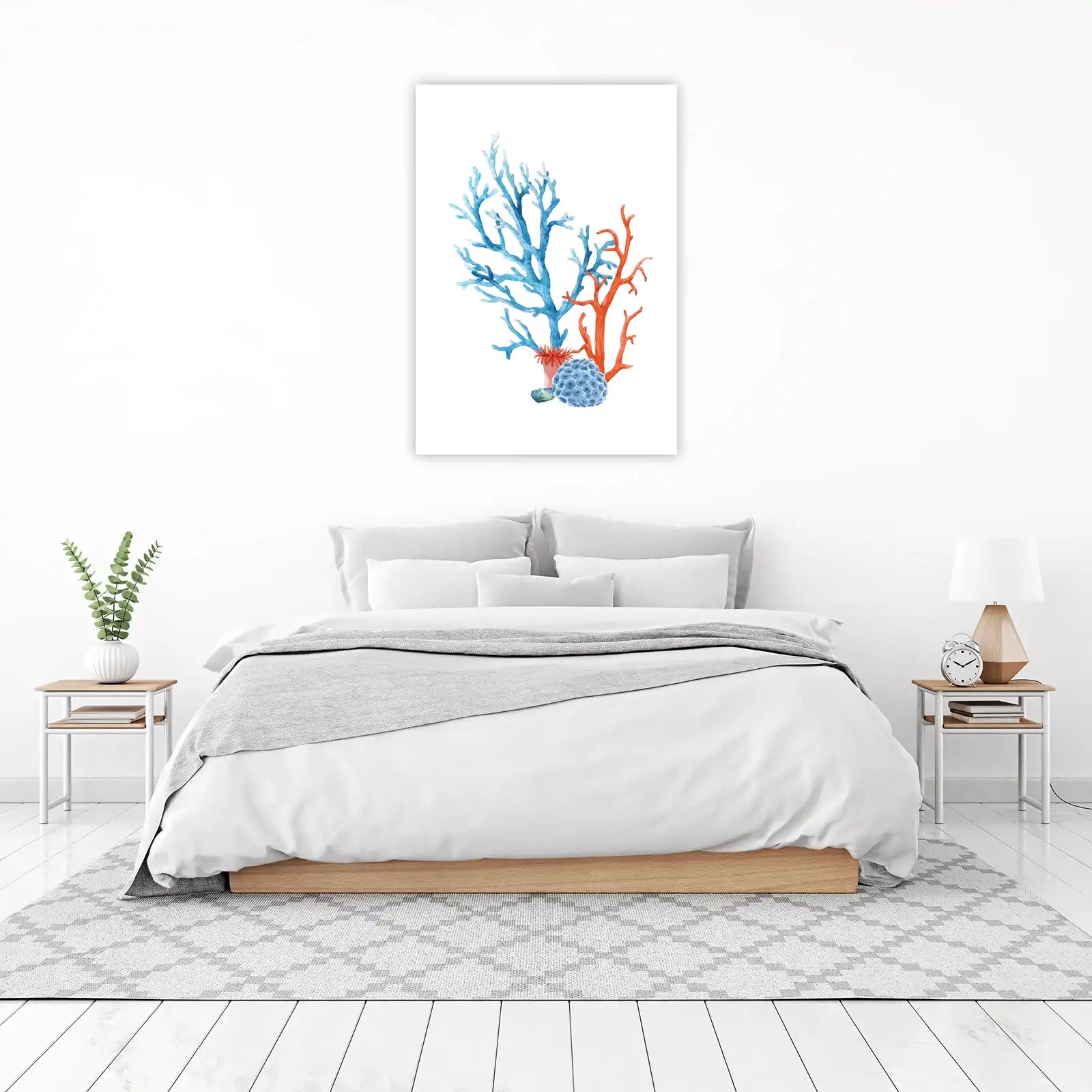 Blue & Coral Reef Branch Wall Art