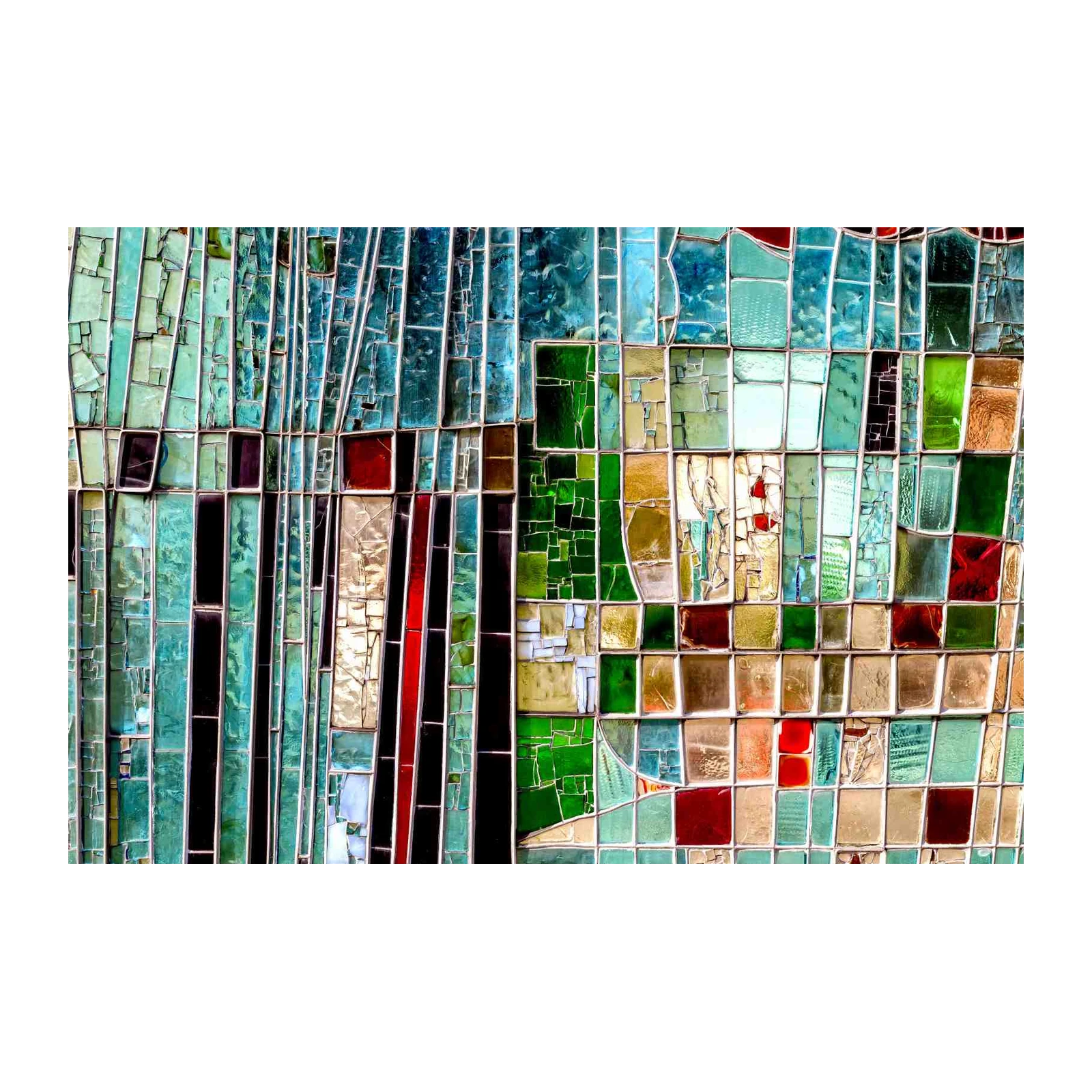 Vibrant Stained Glass Mosaic Wall Art