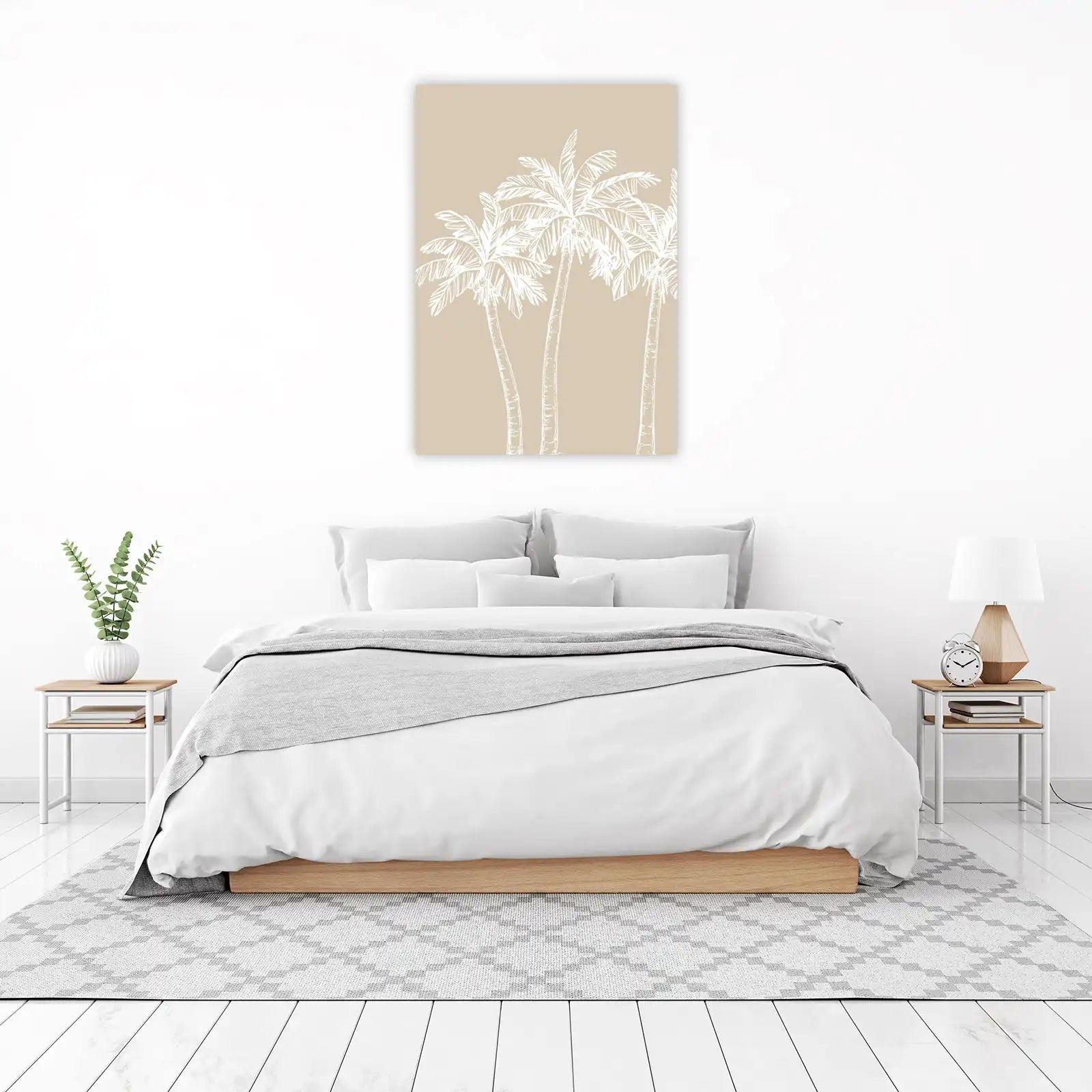 Minimalist Palm Trees Sketch Wall Art
