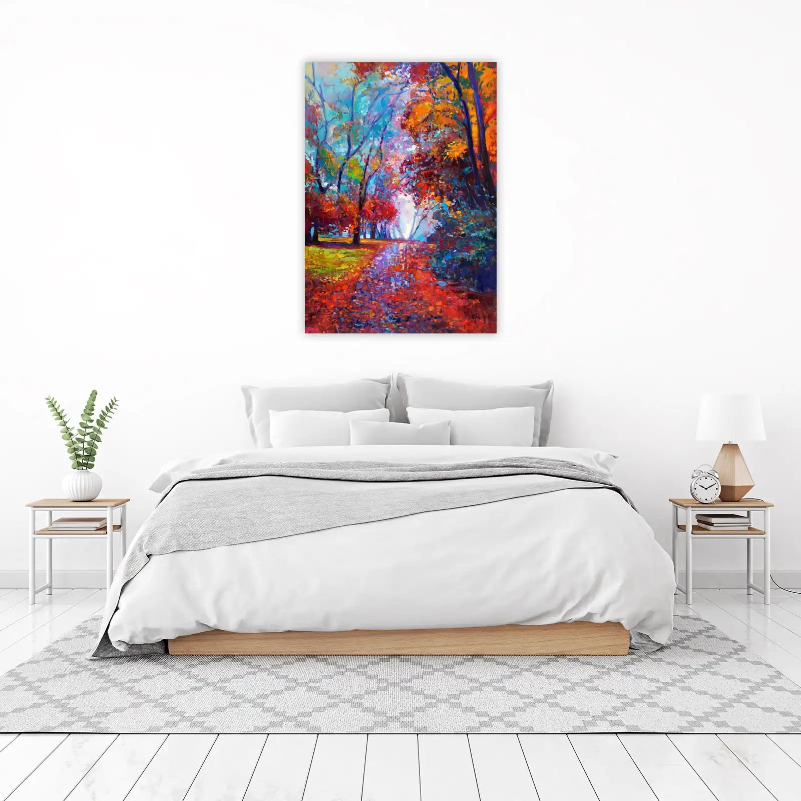 Vibrant Autumn Forest Path Wall Art
