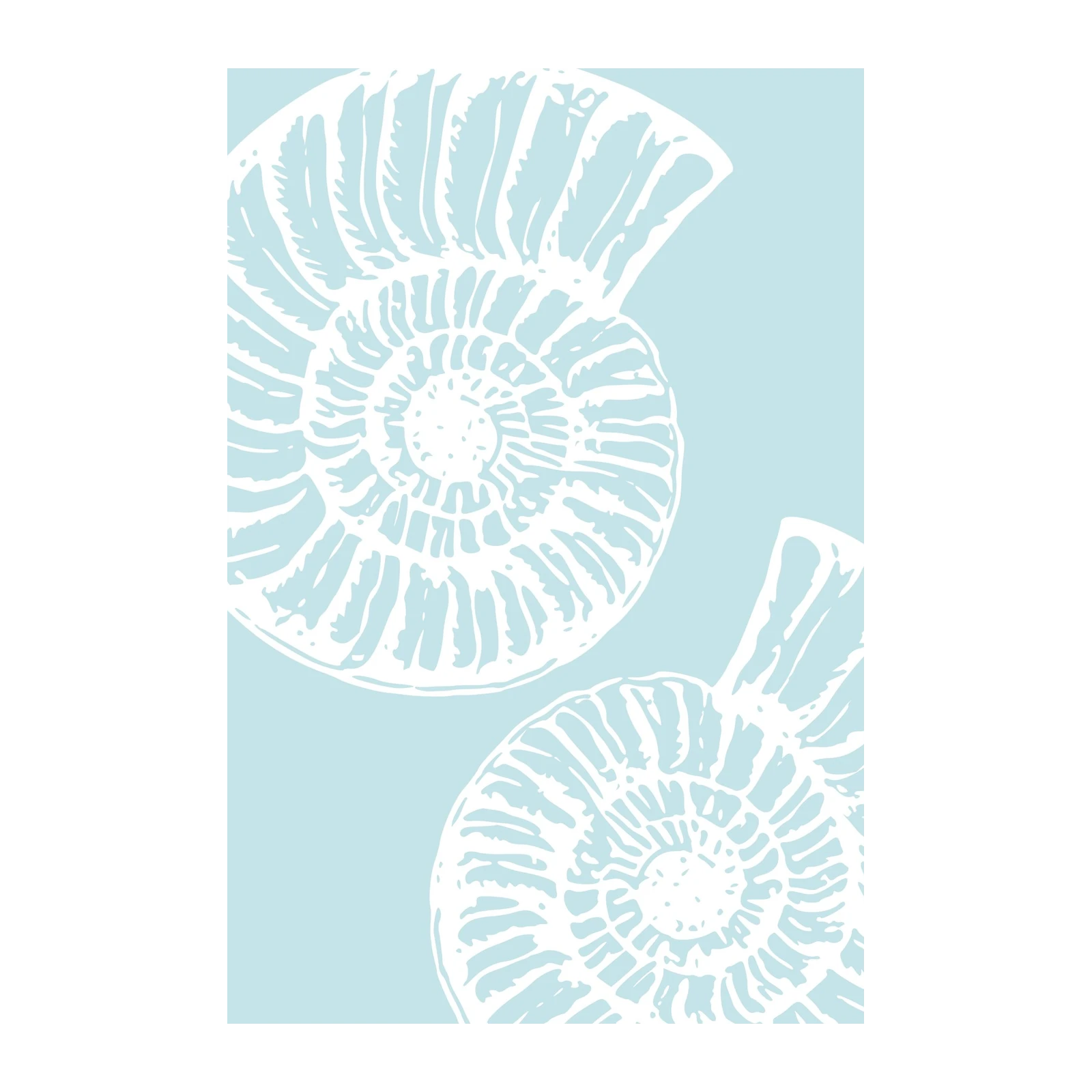 Coastal Ammonite Spiral Wall Art