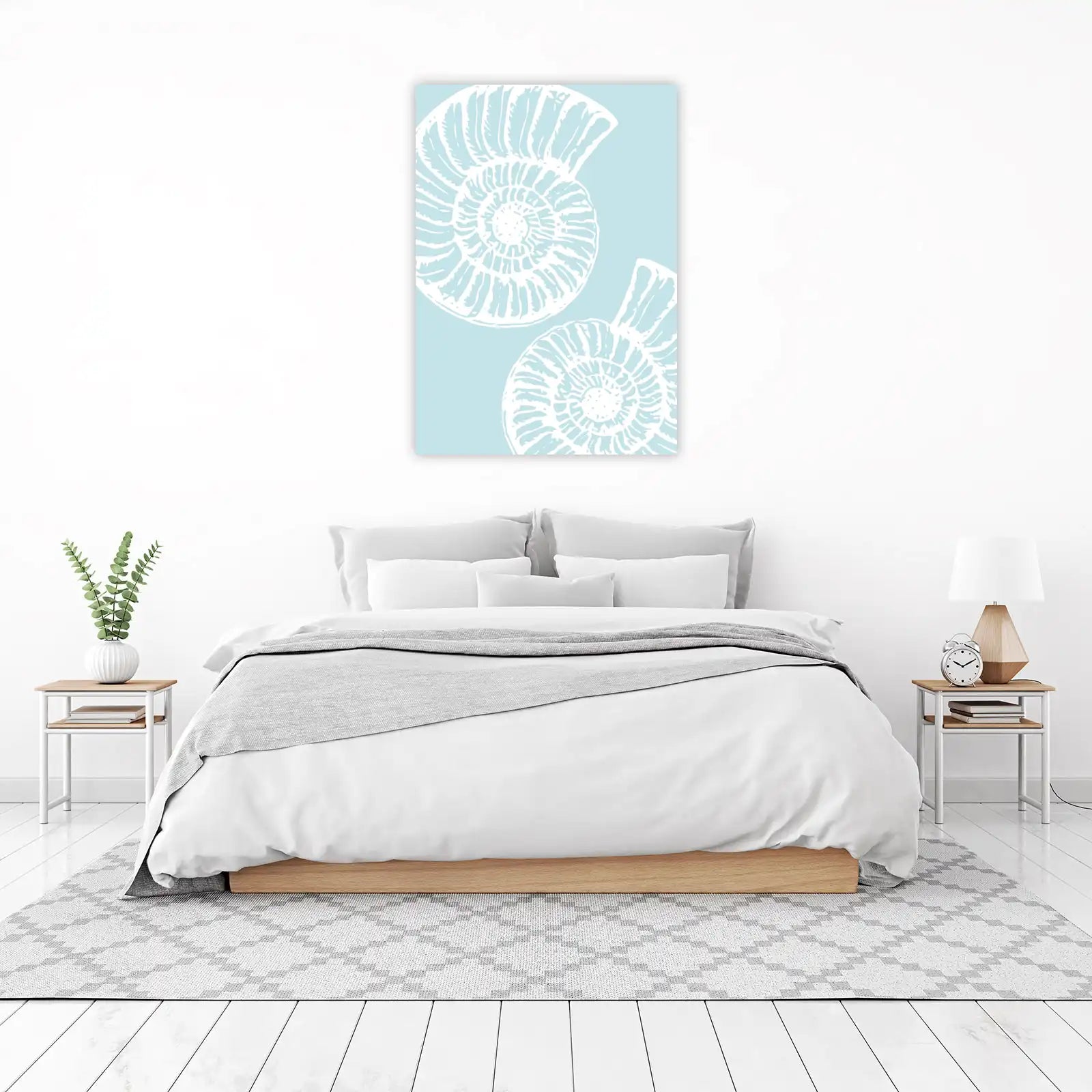 Coastal Ammonite Spiral Wall Art