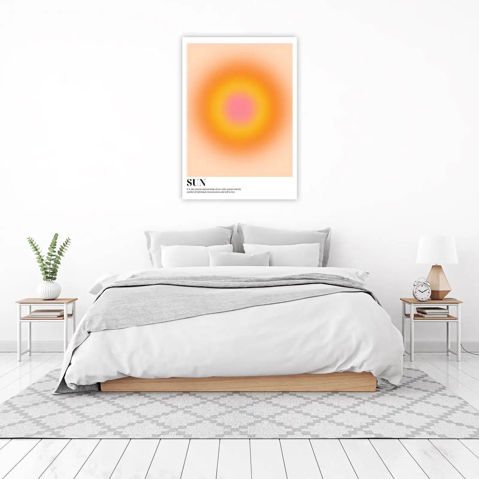 Warm Aura Sun Gradient Wall Art