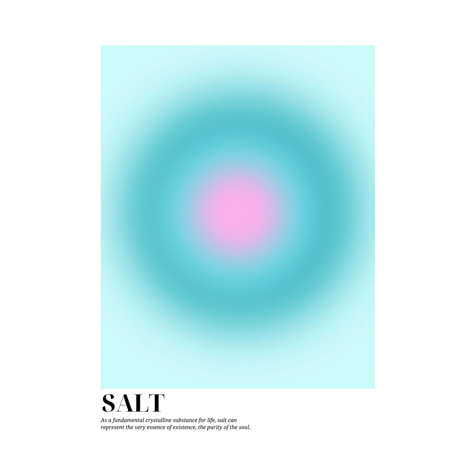 Aura Gradient 'Salt' Art Wall Art
