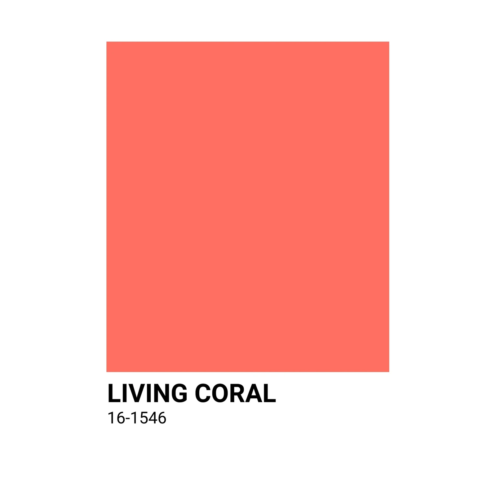 Living Coral Pantone Color Block Wall Art