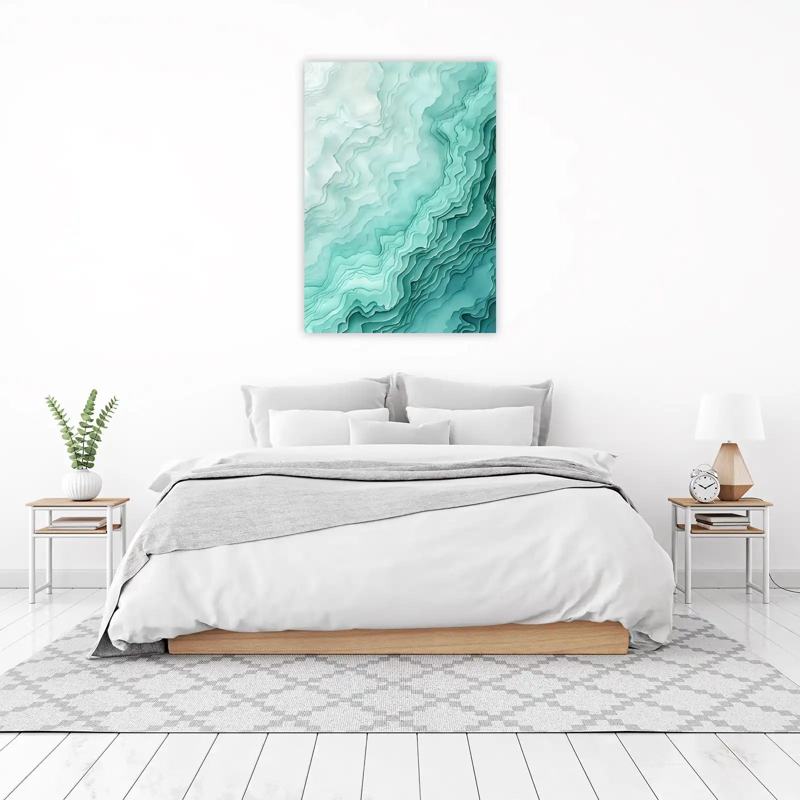 Abstract Ocean Layers Wall Art