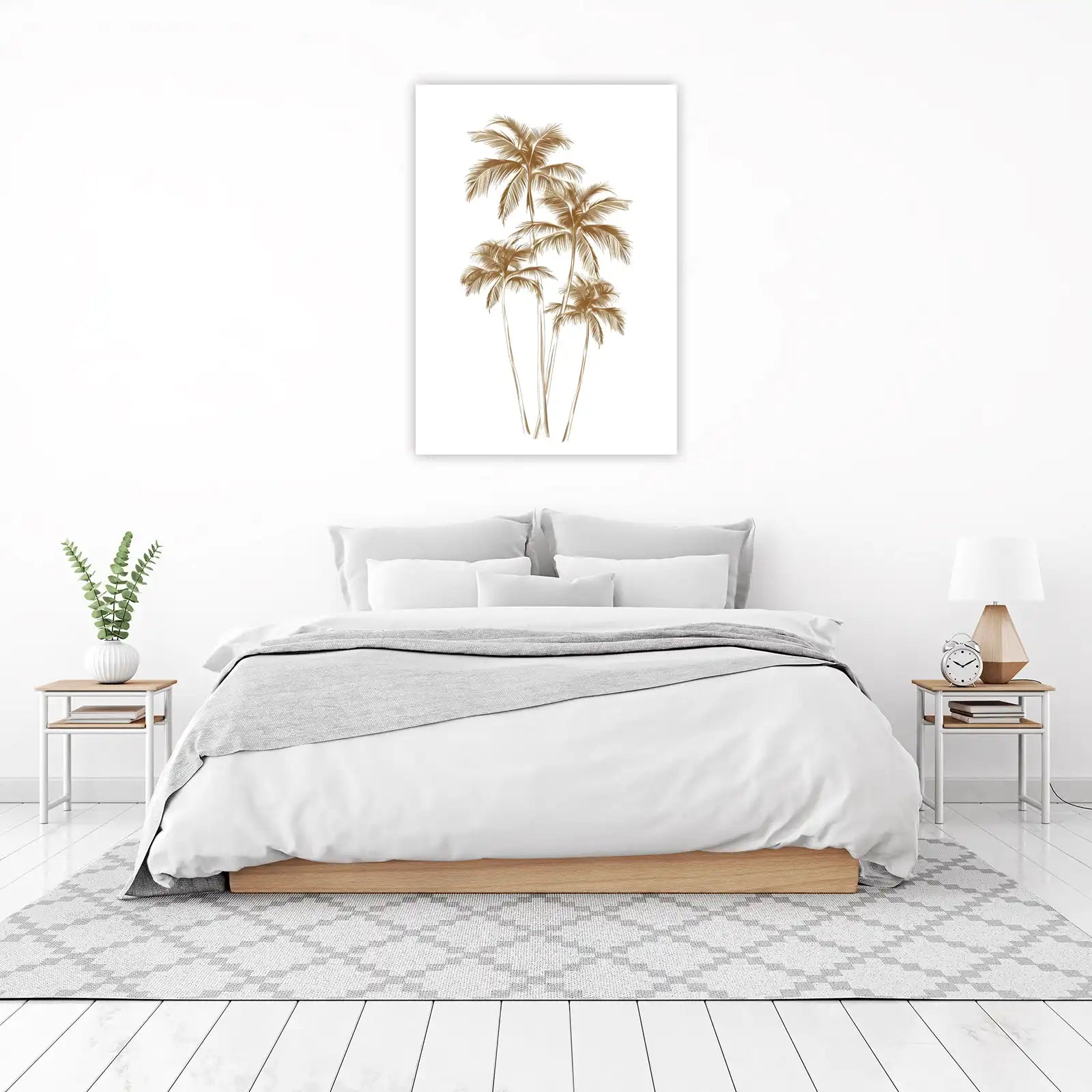Elegant Gold Palm Trees Wall Art
