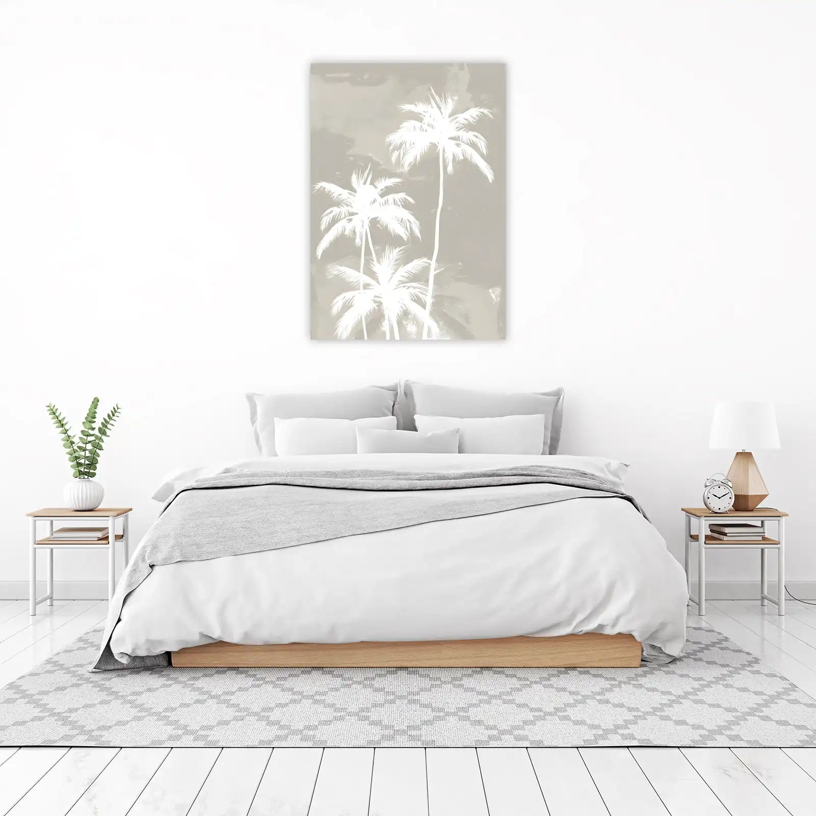 Neutral Palm Tree Silhouette Wall Art