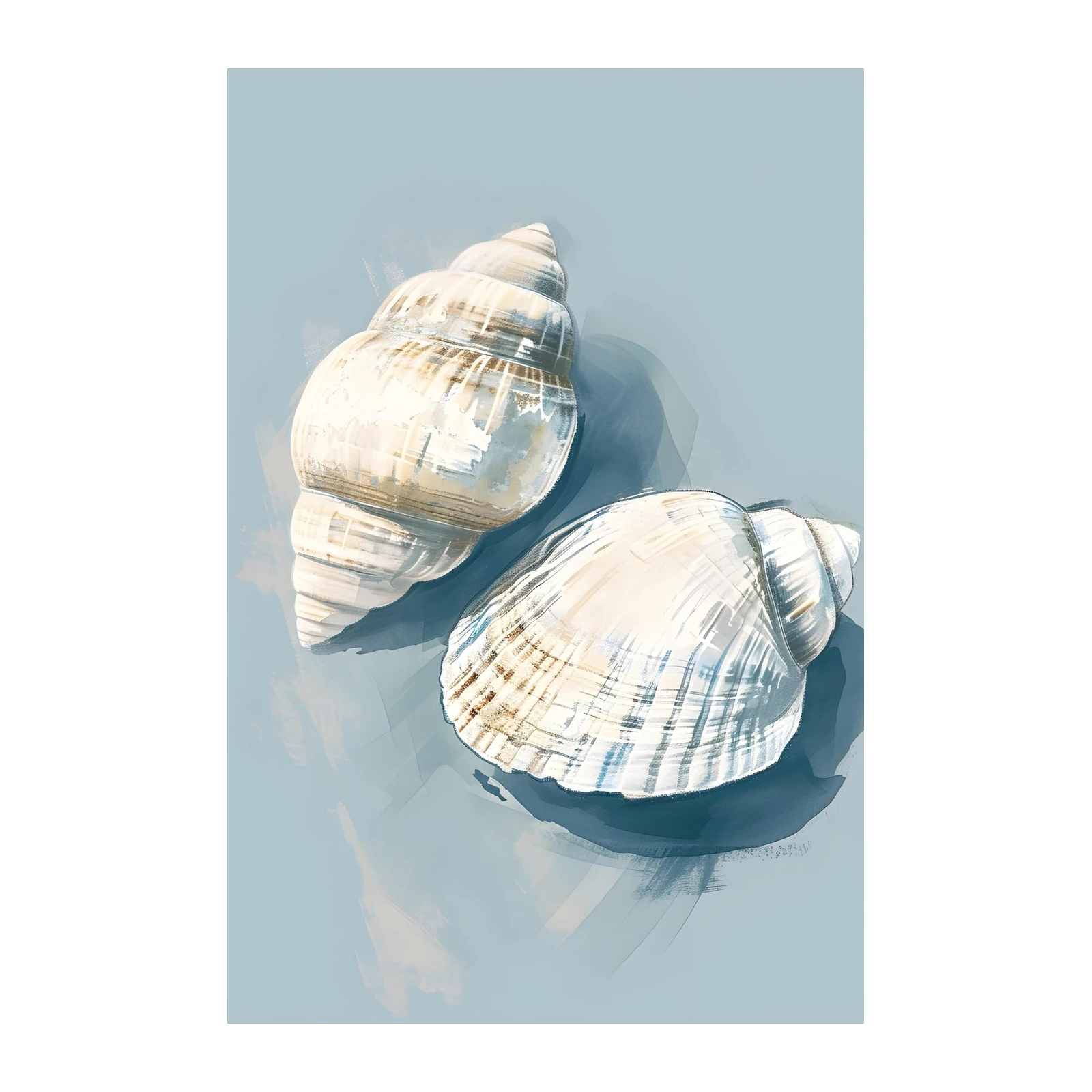 Coastal Seashell Art Wall Art for Beach Homes