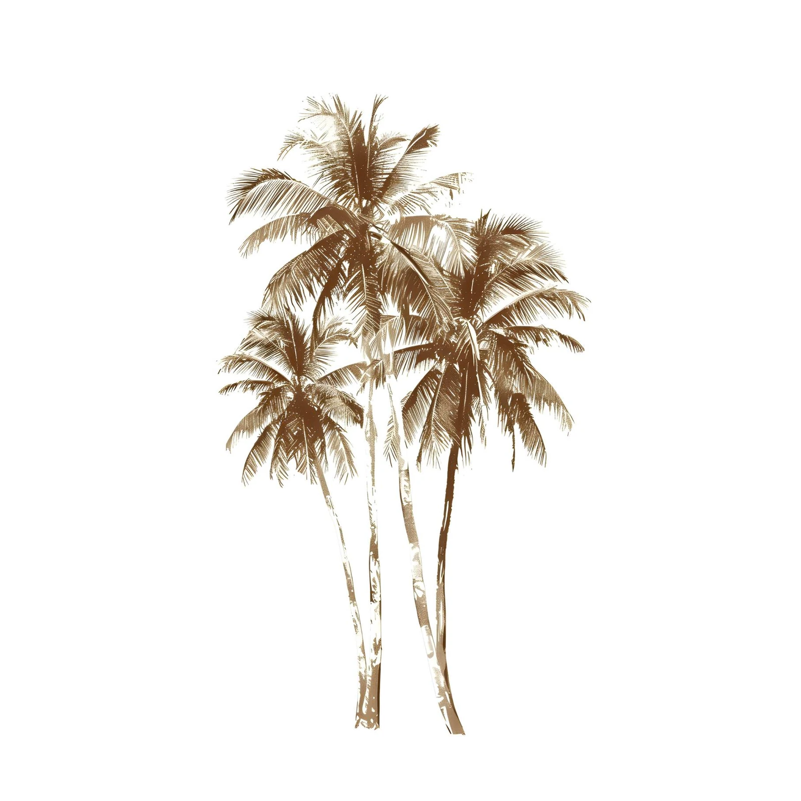 Tropical Palm Trees Vintage Wall Art