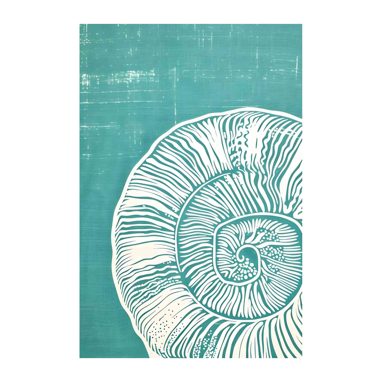 Nautical Nautilus Shell Coastal Wall Art
