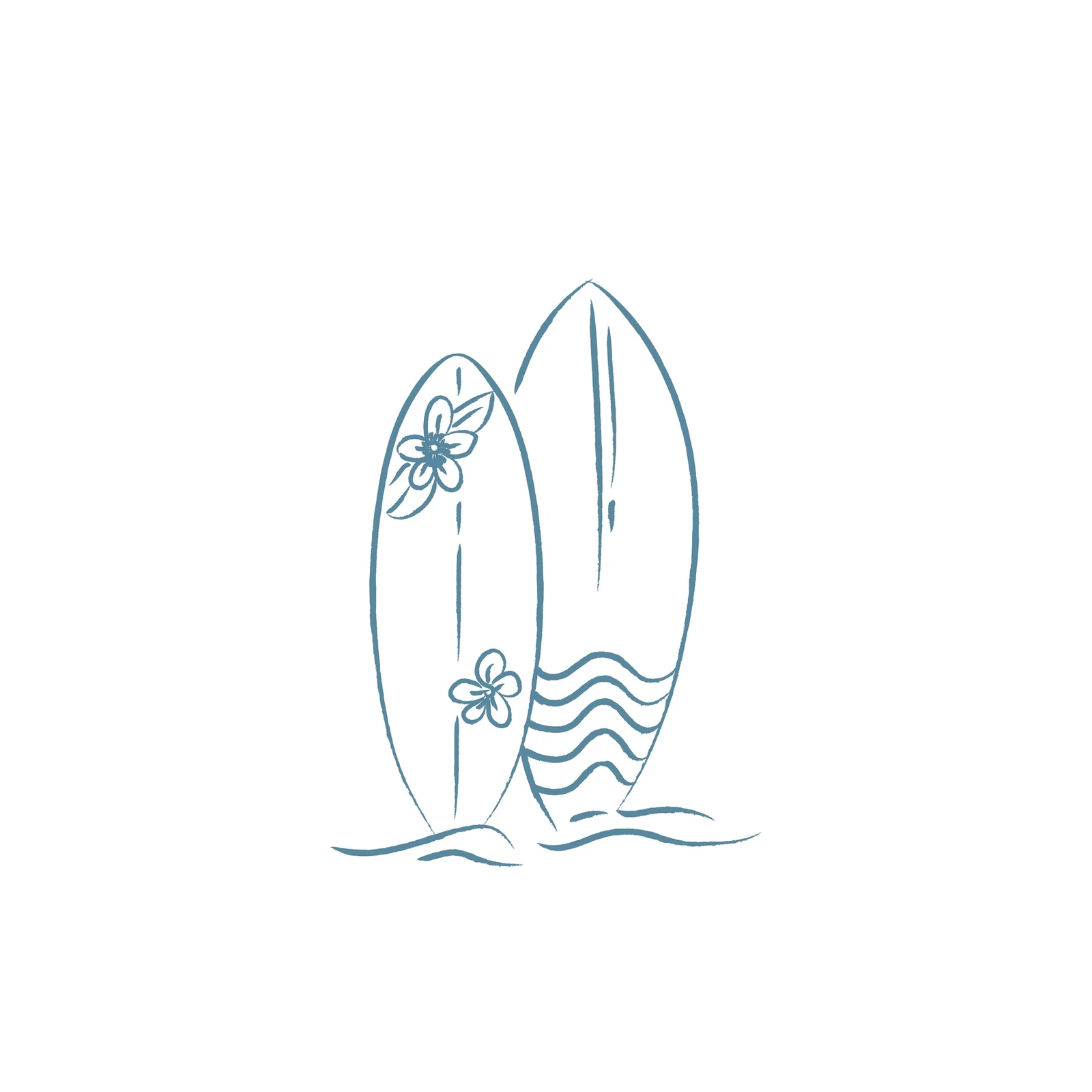 Coastal Surfboard Duo Wall Art