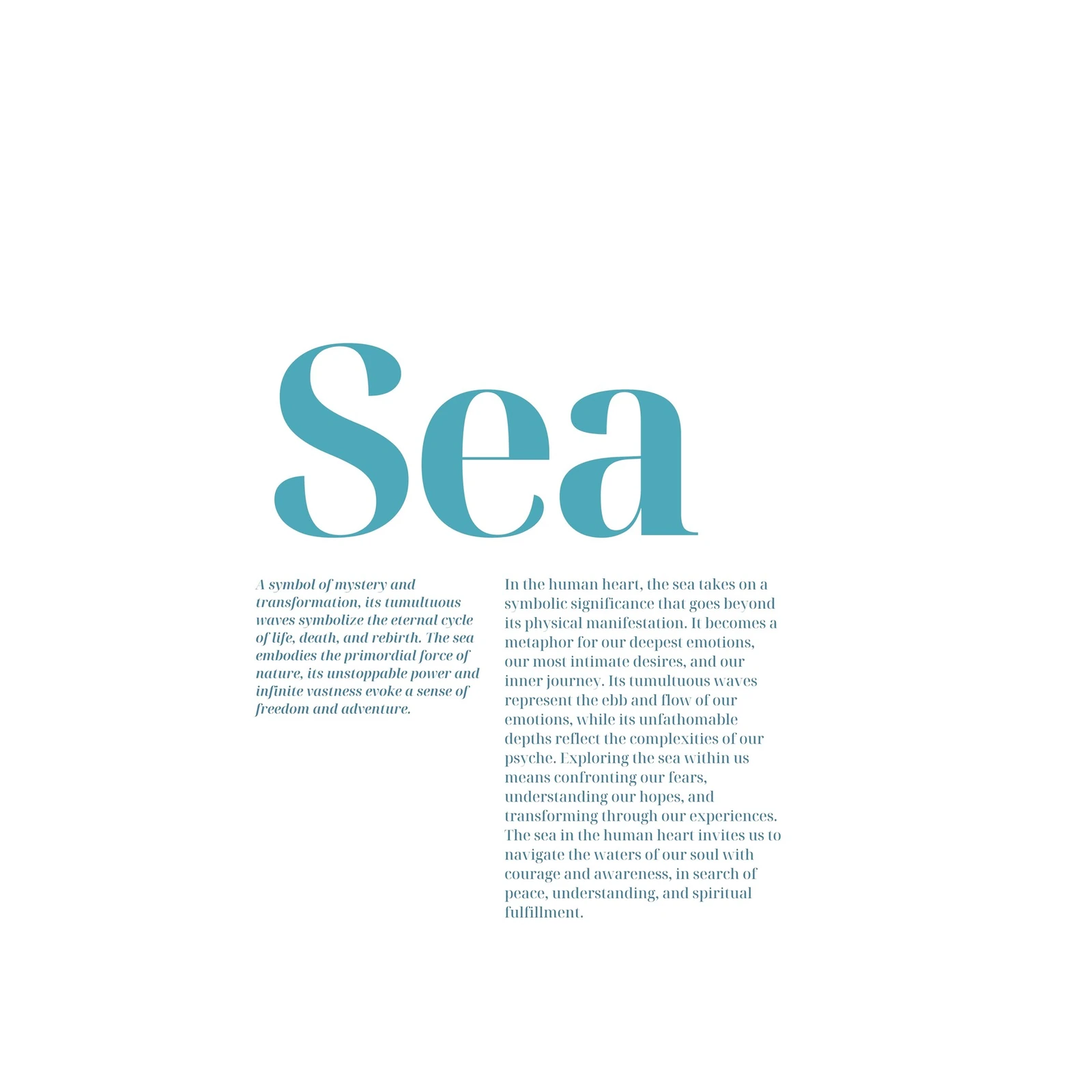 Serene Sea Word Art Wall Art
