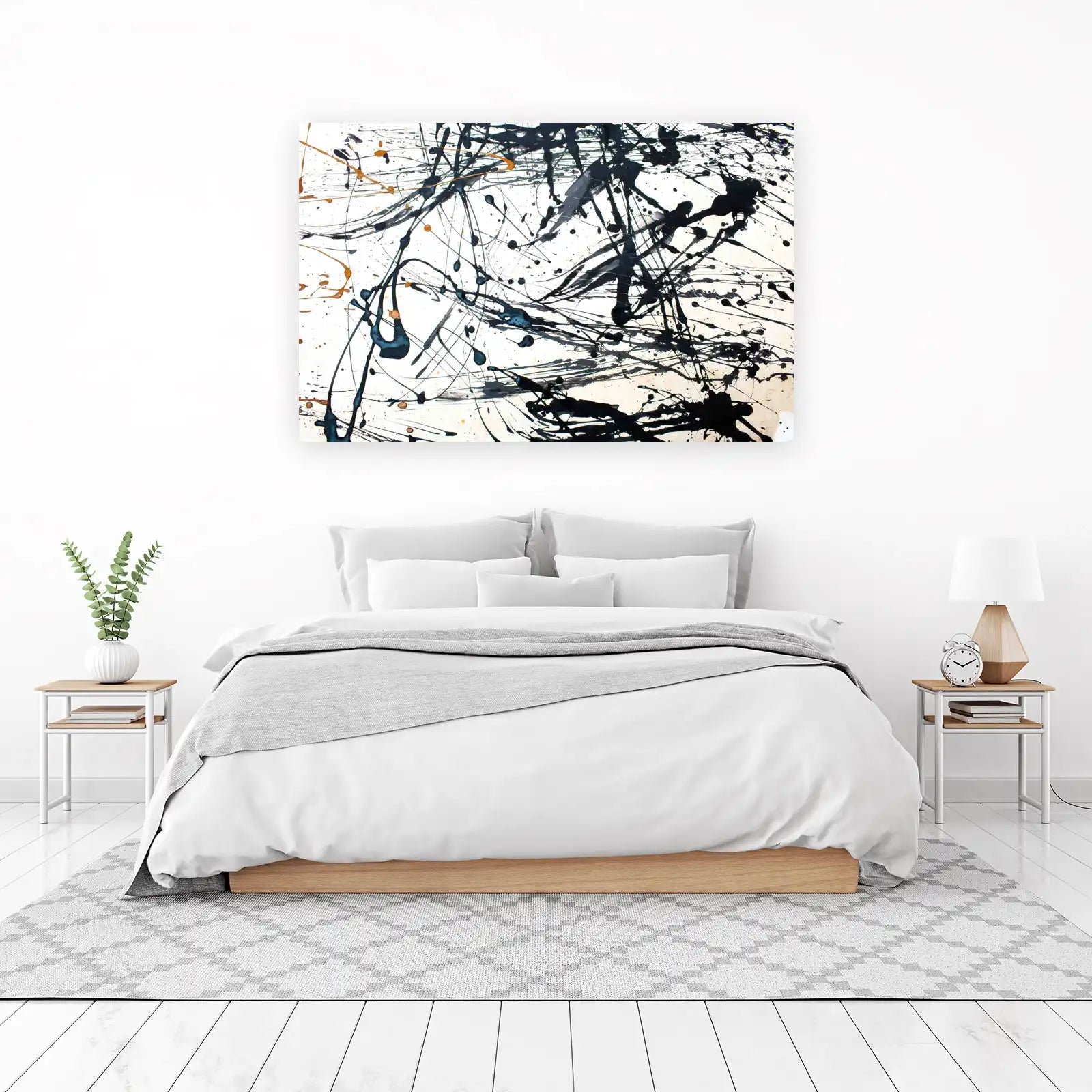 Abstract Drip Art Black & Gold Wall Art