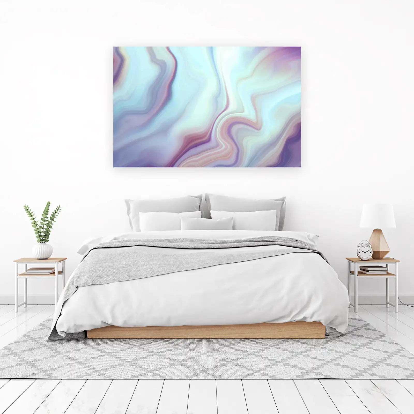 Serene Marble Swirl Abstract Wall Art