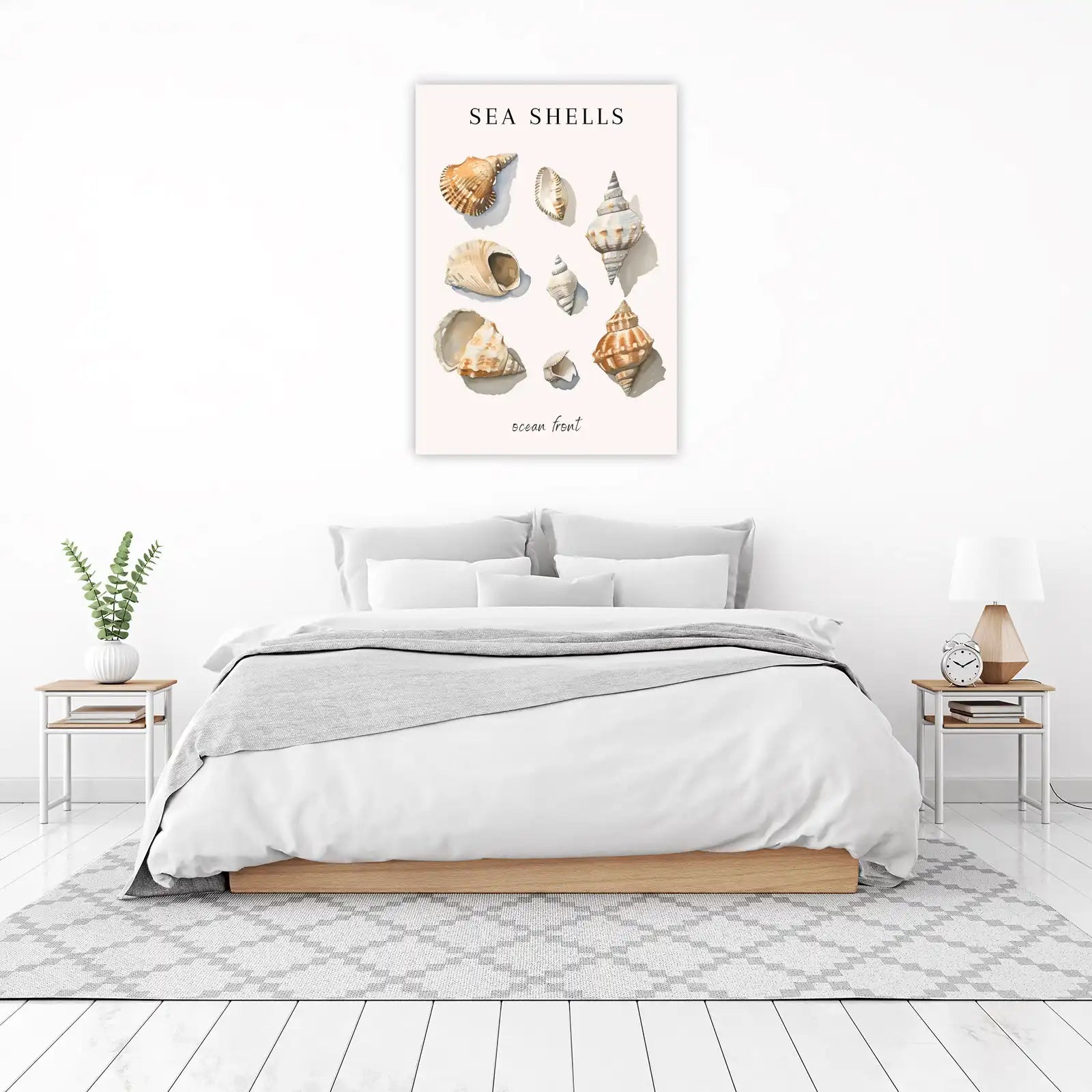 Coastal Seashell Collection Watercolor Wall Art
