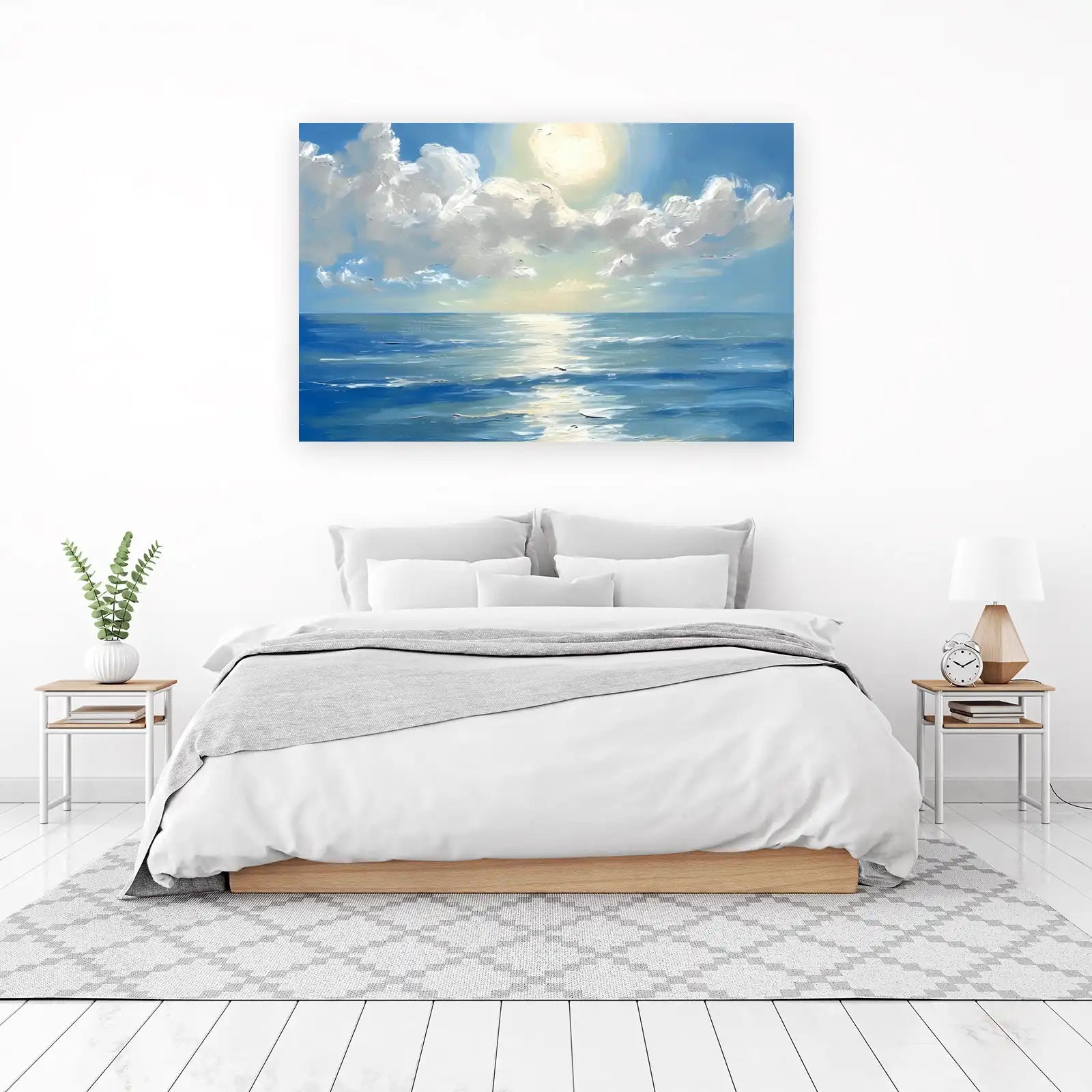 Ocean Sunrise Textured Palette Knife Wall Art