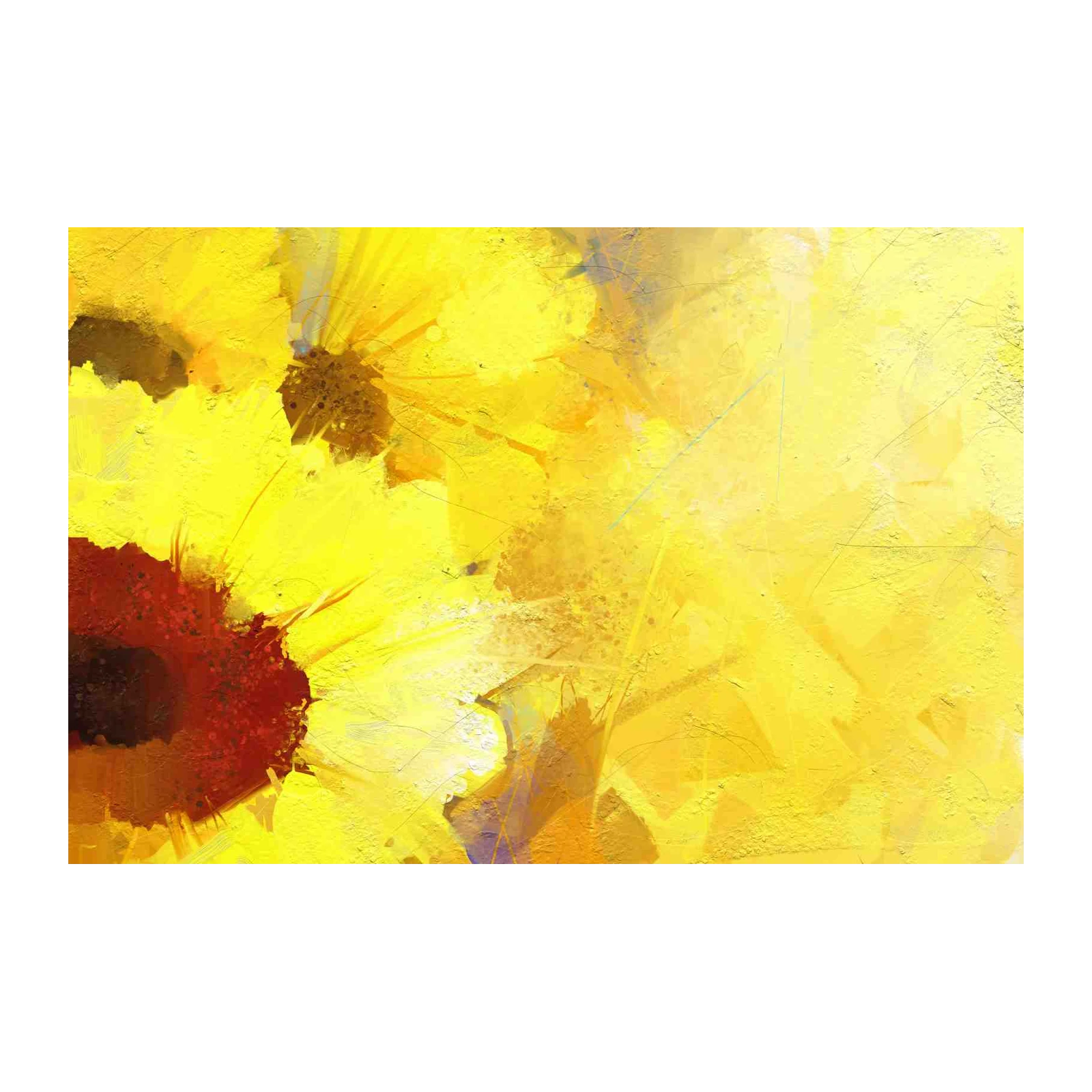 Vibrant Sunflower Abstract Art Wall Art