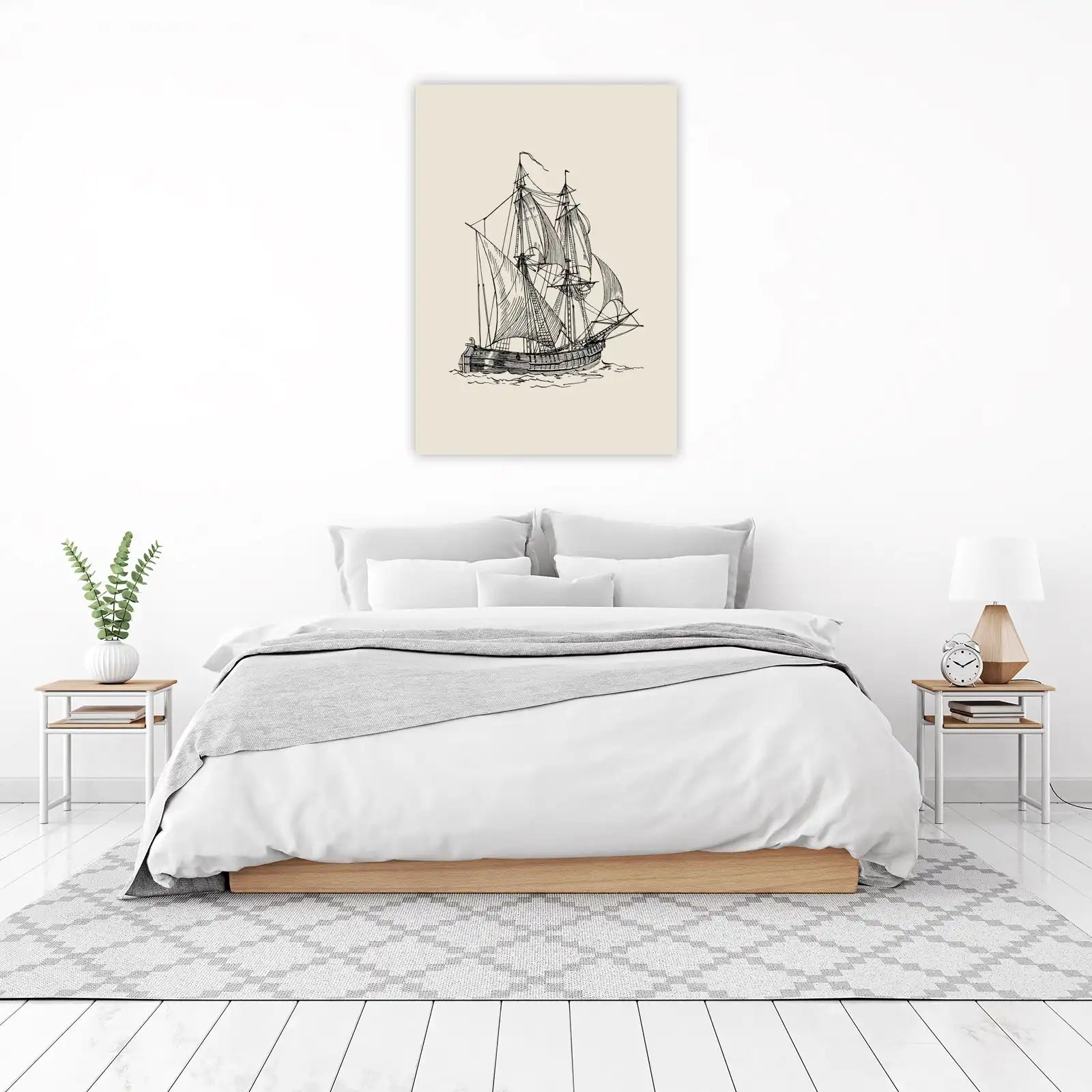 Vintage Tall Ship Nautical Art Wall Art