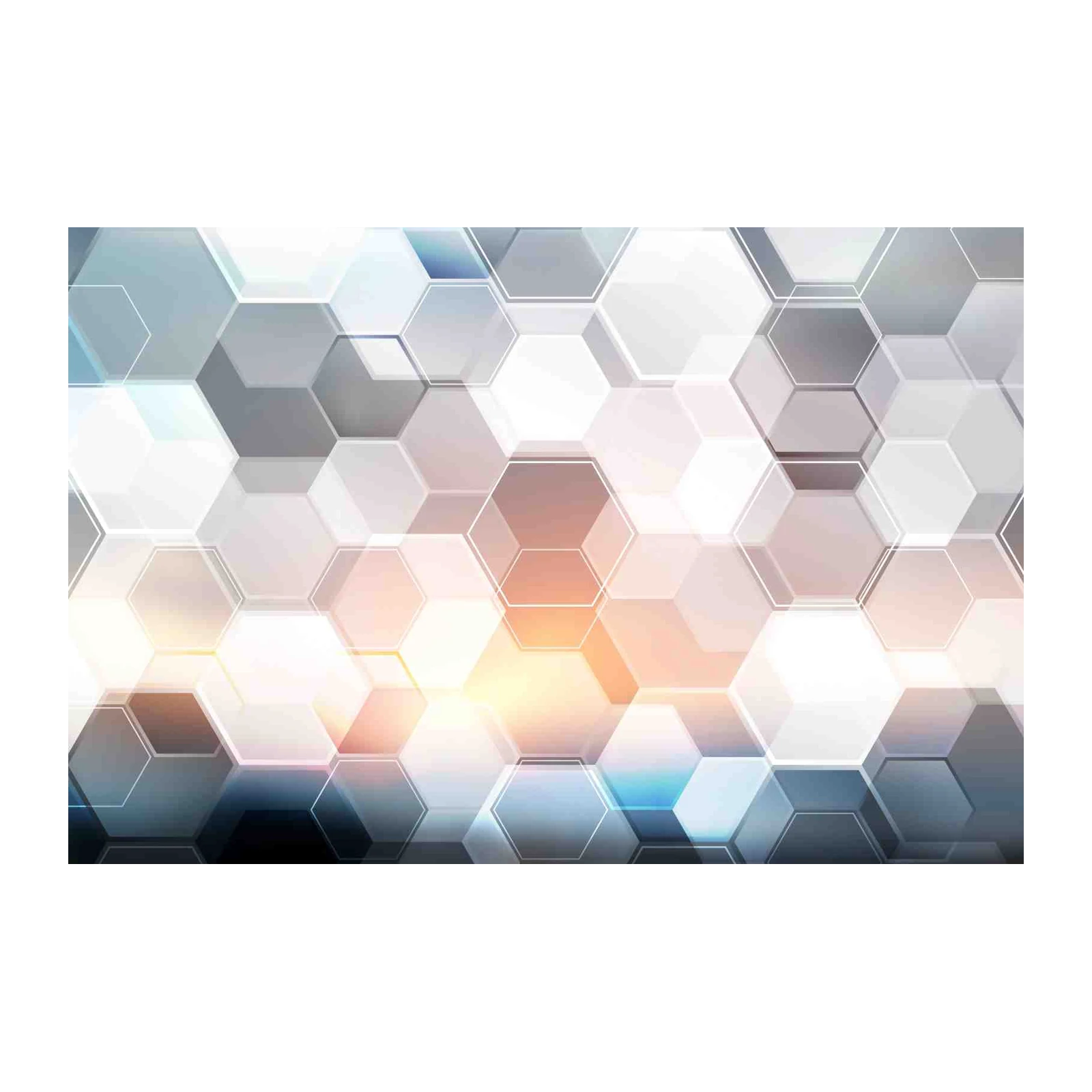 Geometric Hexagon Abstract Wall Art