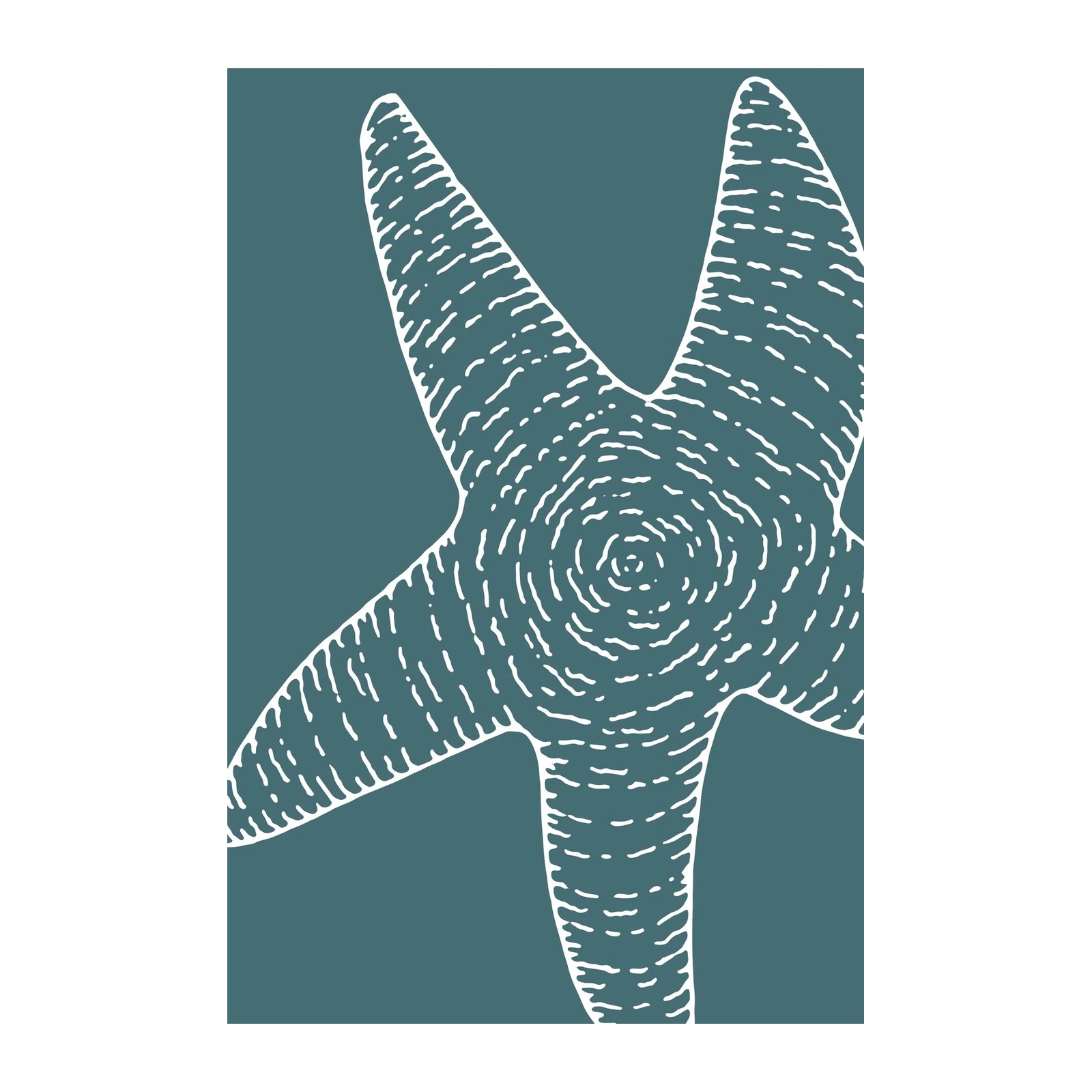 Coastal Starfish Outline Wall Art
