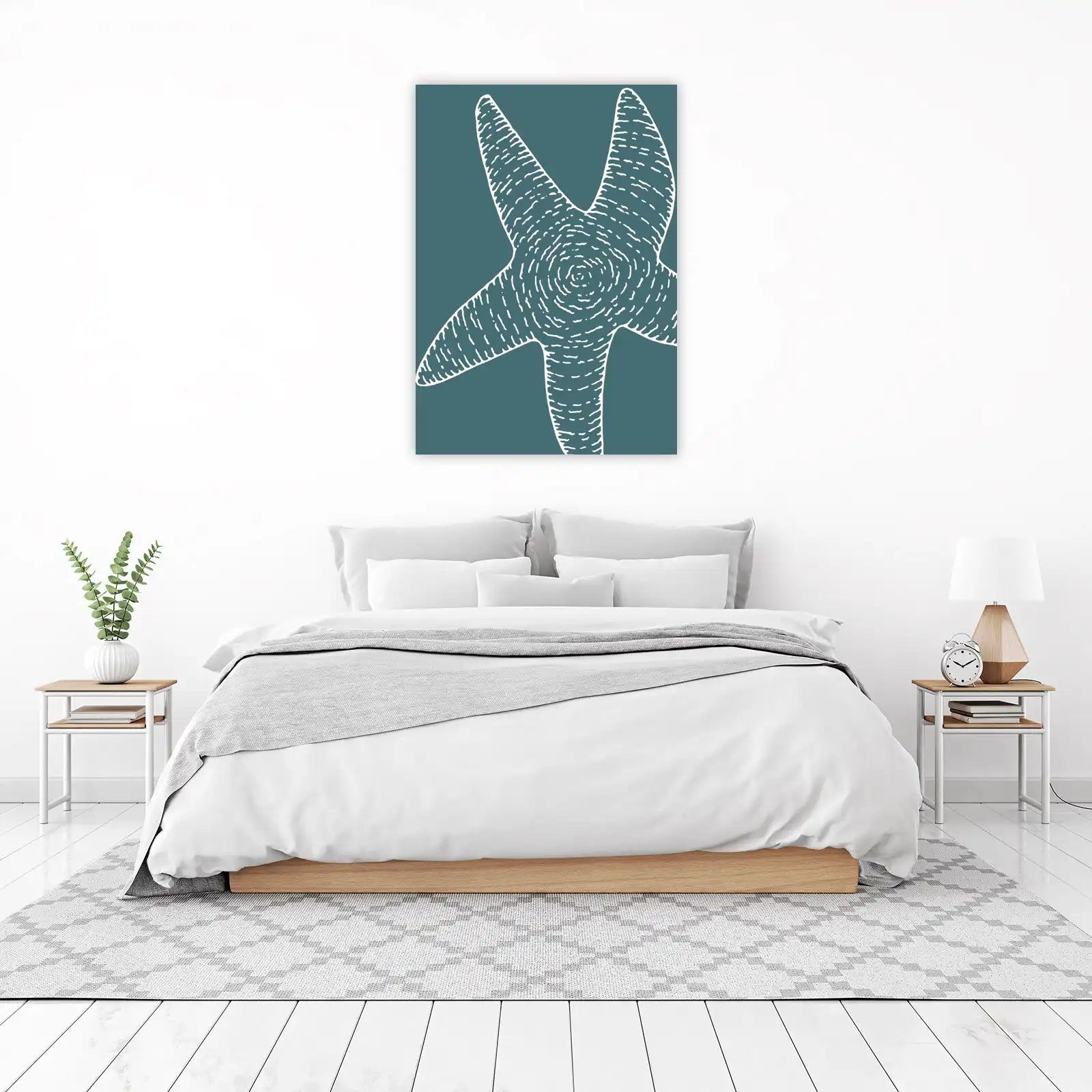 Coastal Starfish Outline Wall Art