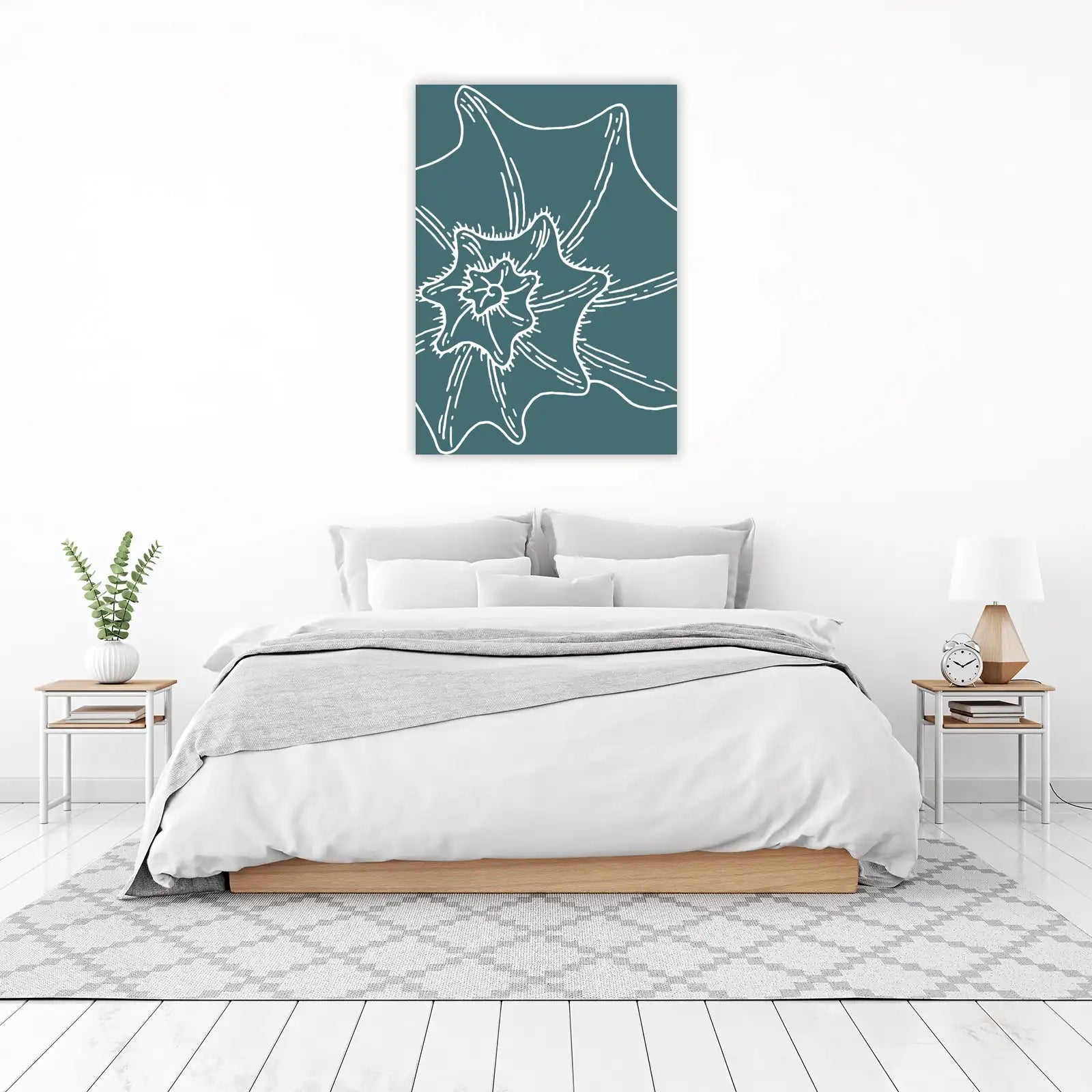 Ocean Spiral Abstract Line Art Wall Art