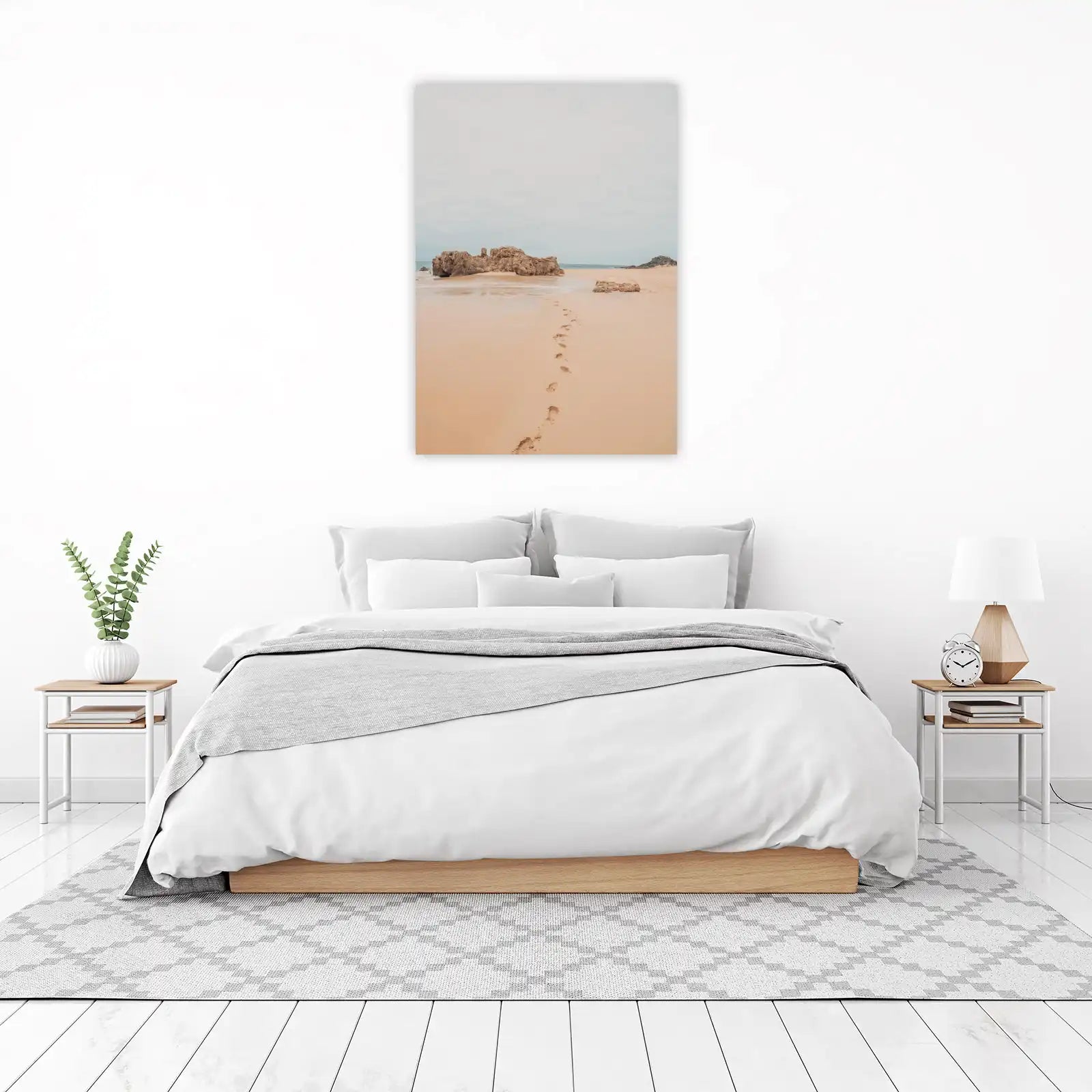 Footprints in the Sand Beach Wall Art