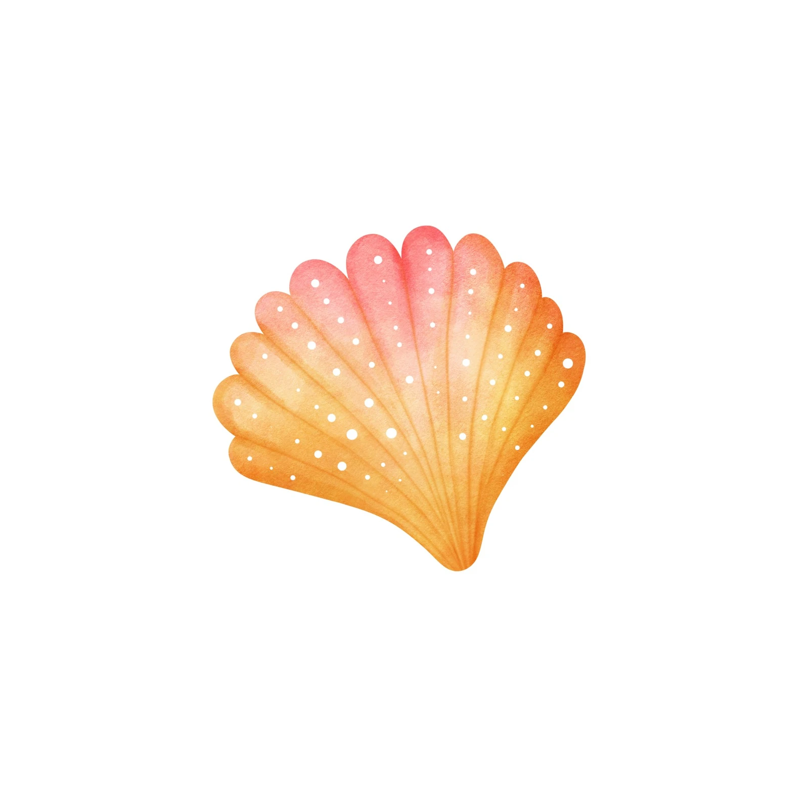Golden Seashell Watercolor Wall Art