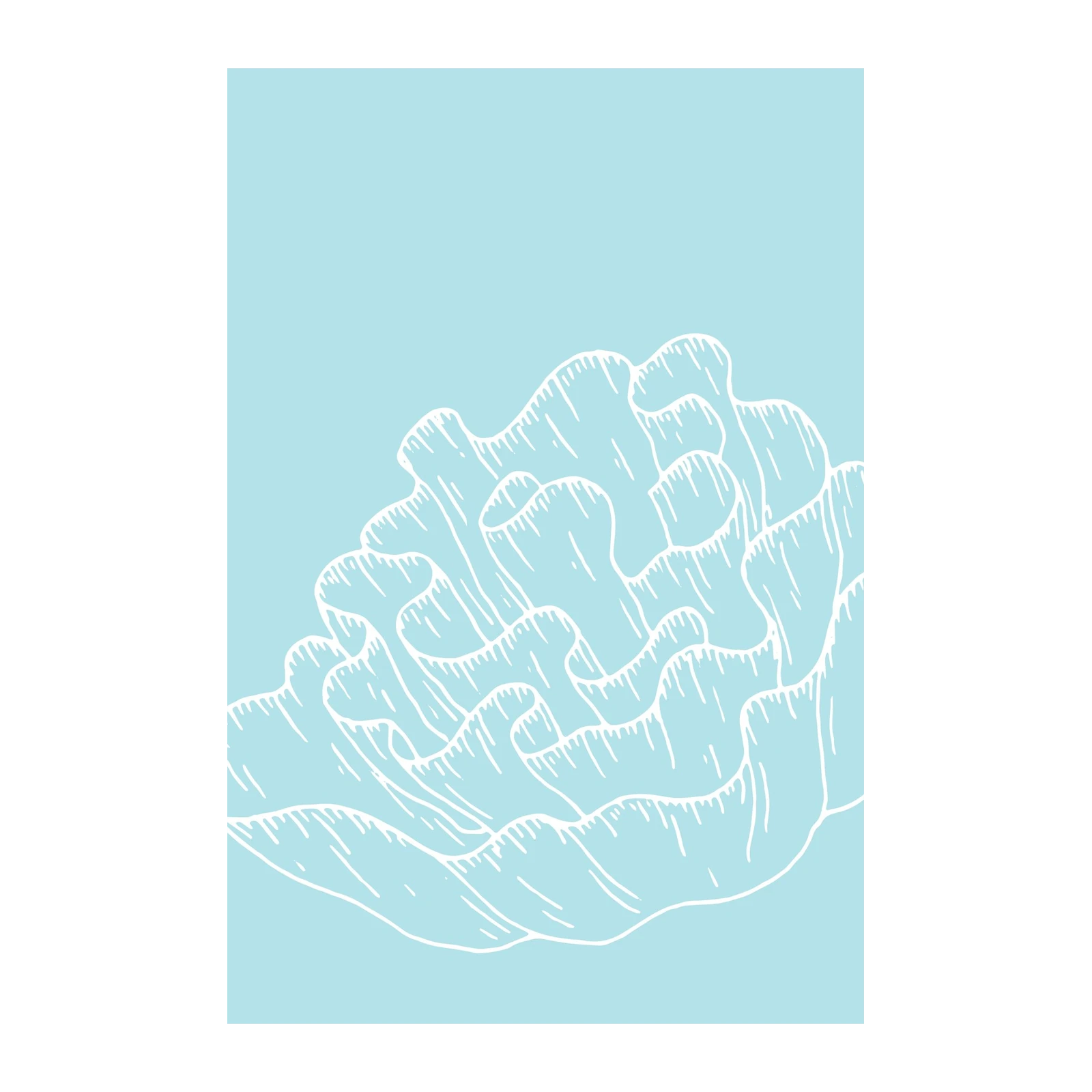 Minimalist Coral Wave Wall Art