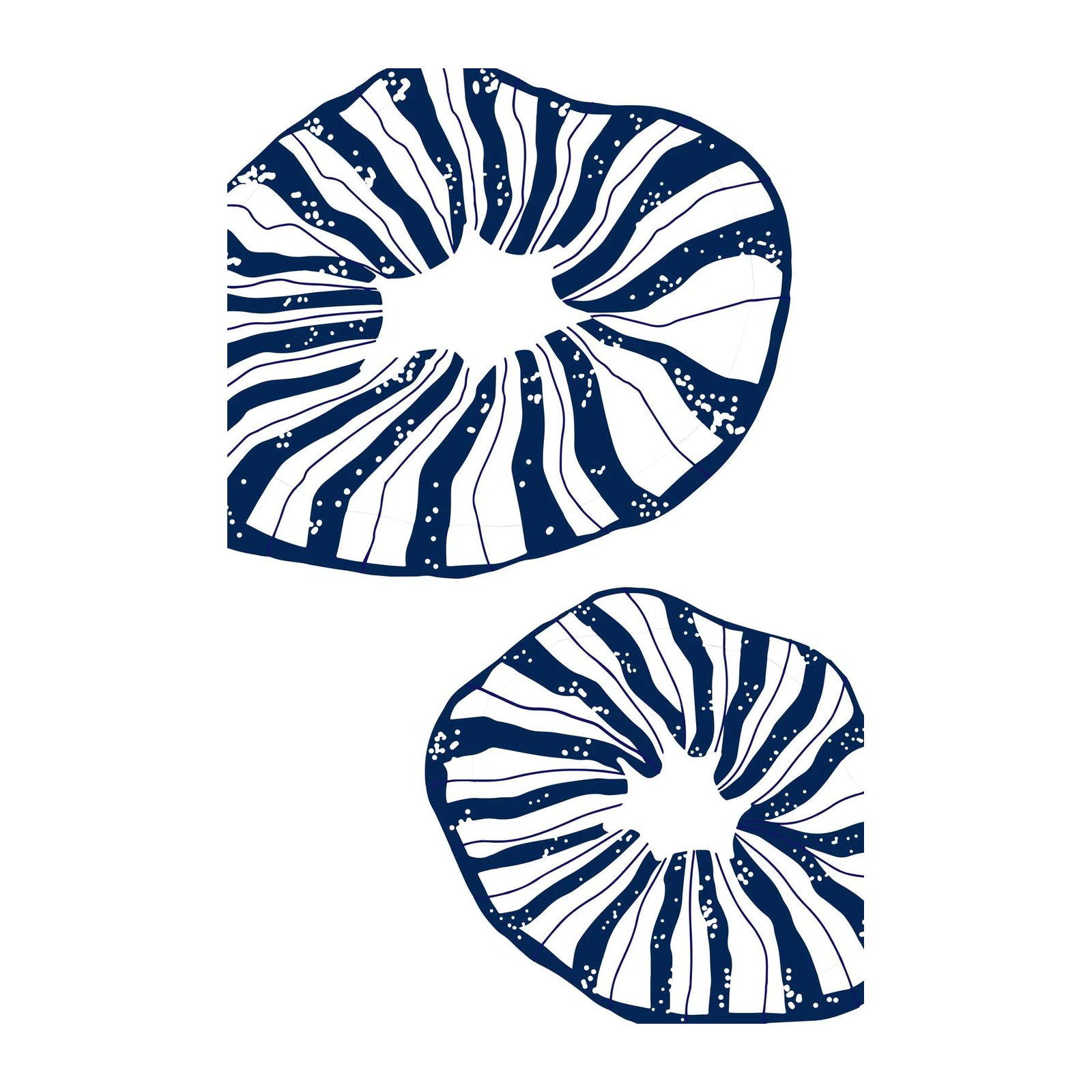 Abstract Navy Botanical Wall Art