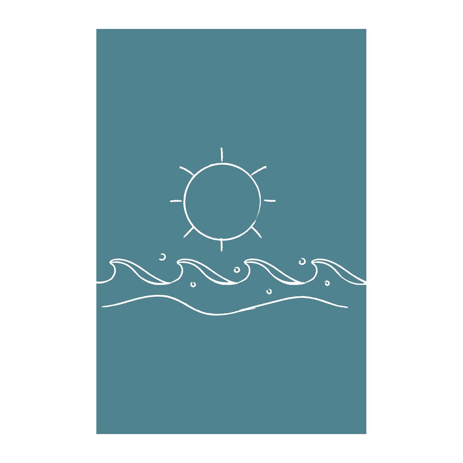 Coastal Sunrise Ocean Waves Wall Art