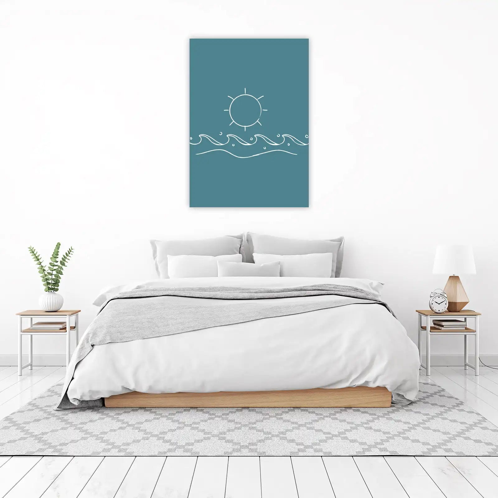 Coastal Sunrise Ocean Waves Wall Art