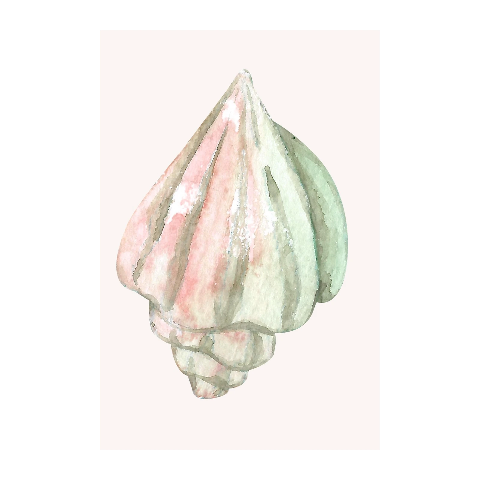 Elegant Seashell Watercolor Wall Art
