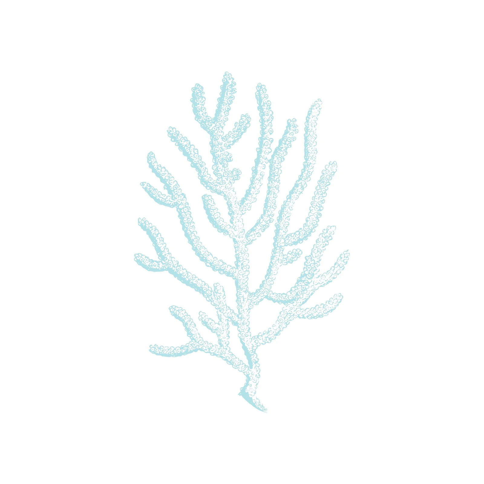 Serene Blue Coral Branch Wall Art