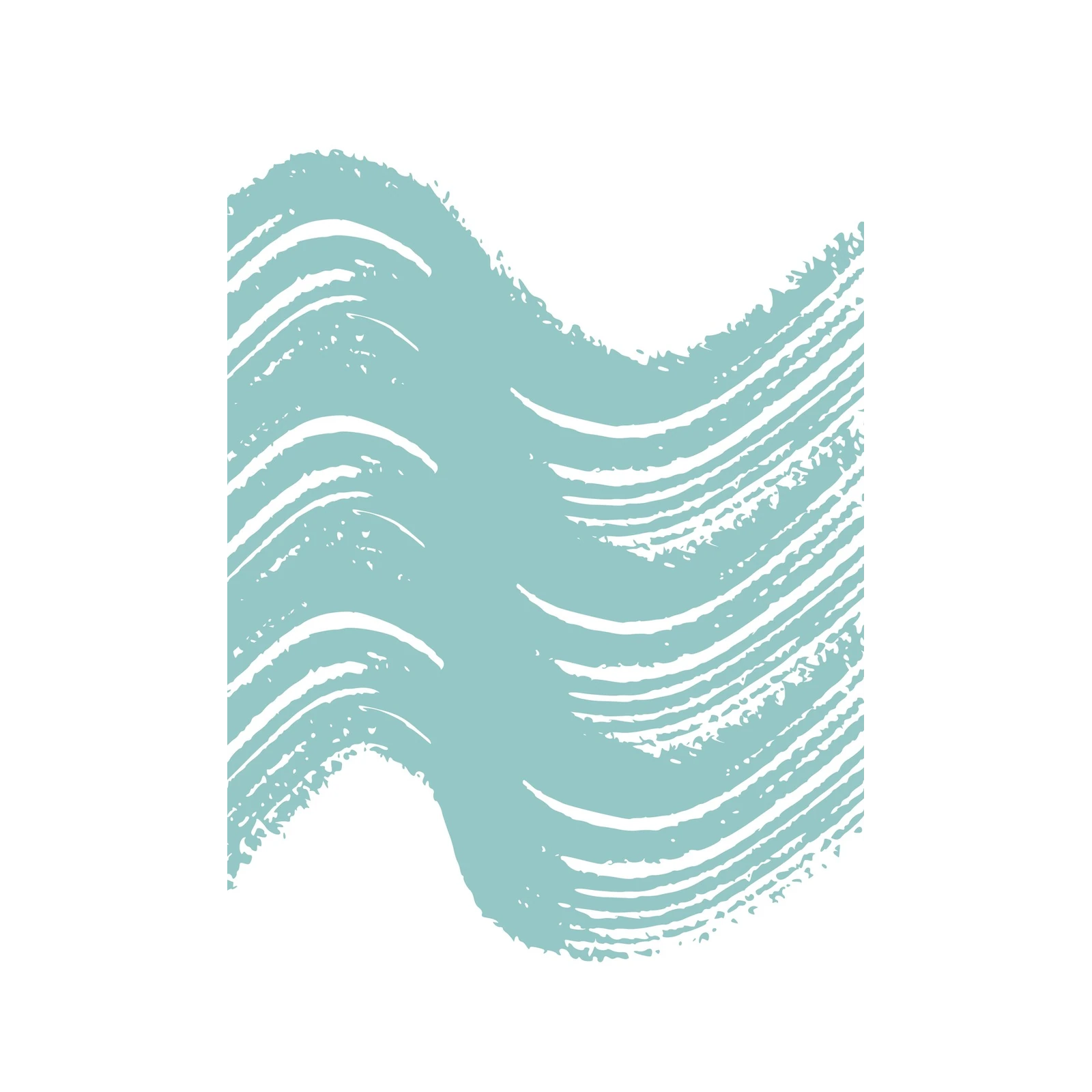 Serene Teal Brushstroke Wall Art