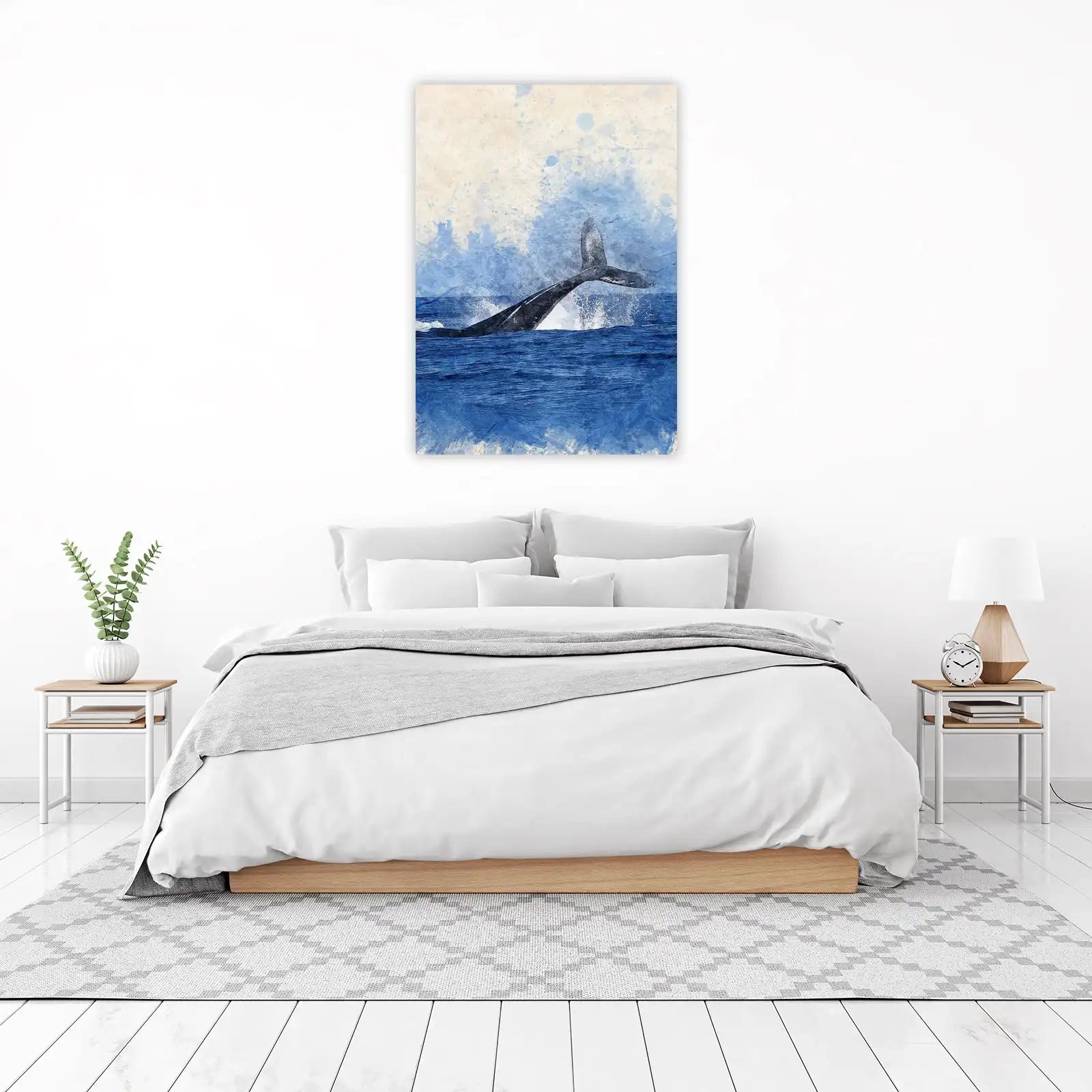 Majestic Whale Tail Splash Wall Art