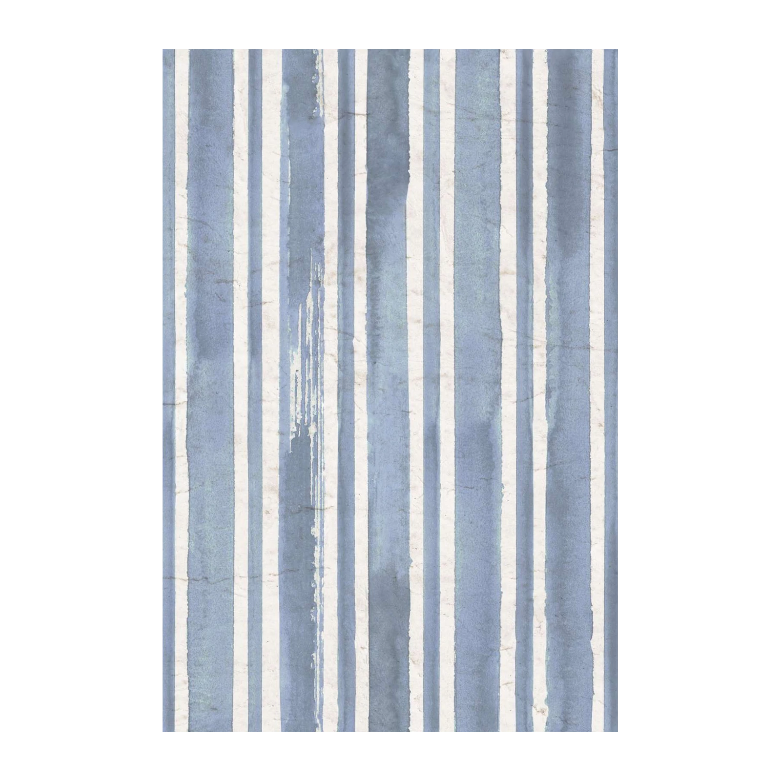 Serene Blue Stripes Watercolor Wall Art