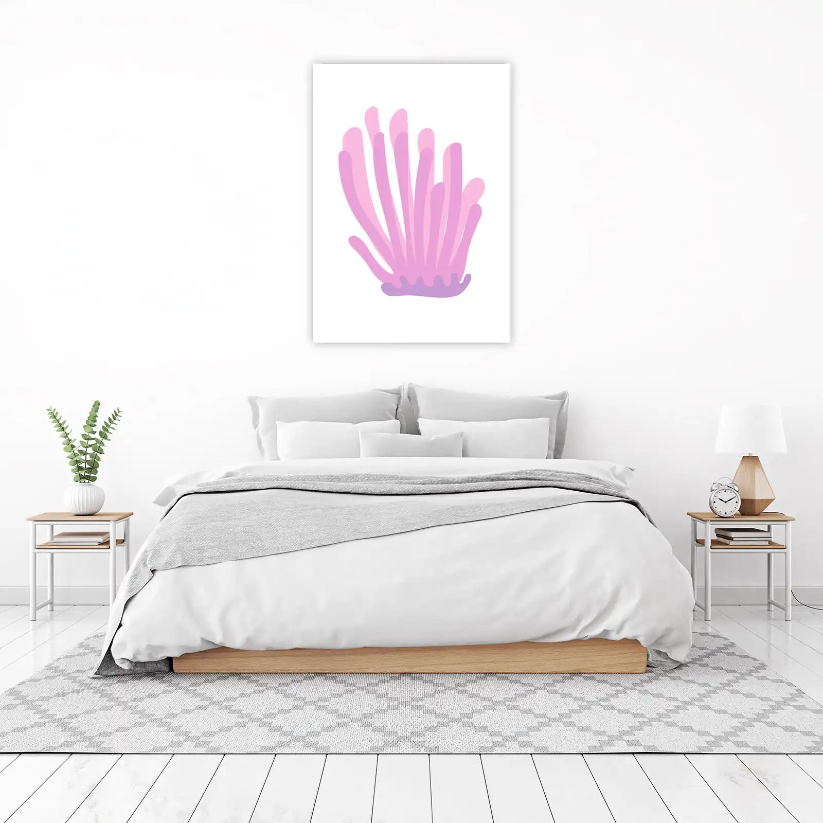 Pastel Coral Art Print - Coastal Wall Decor Wall Art