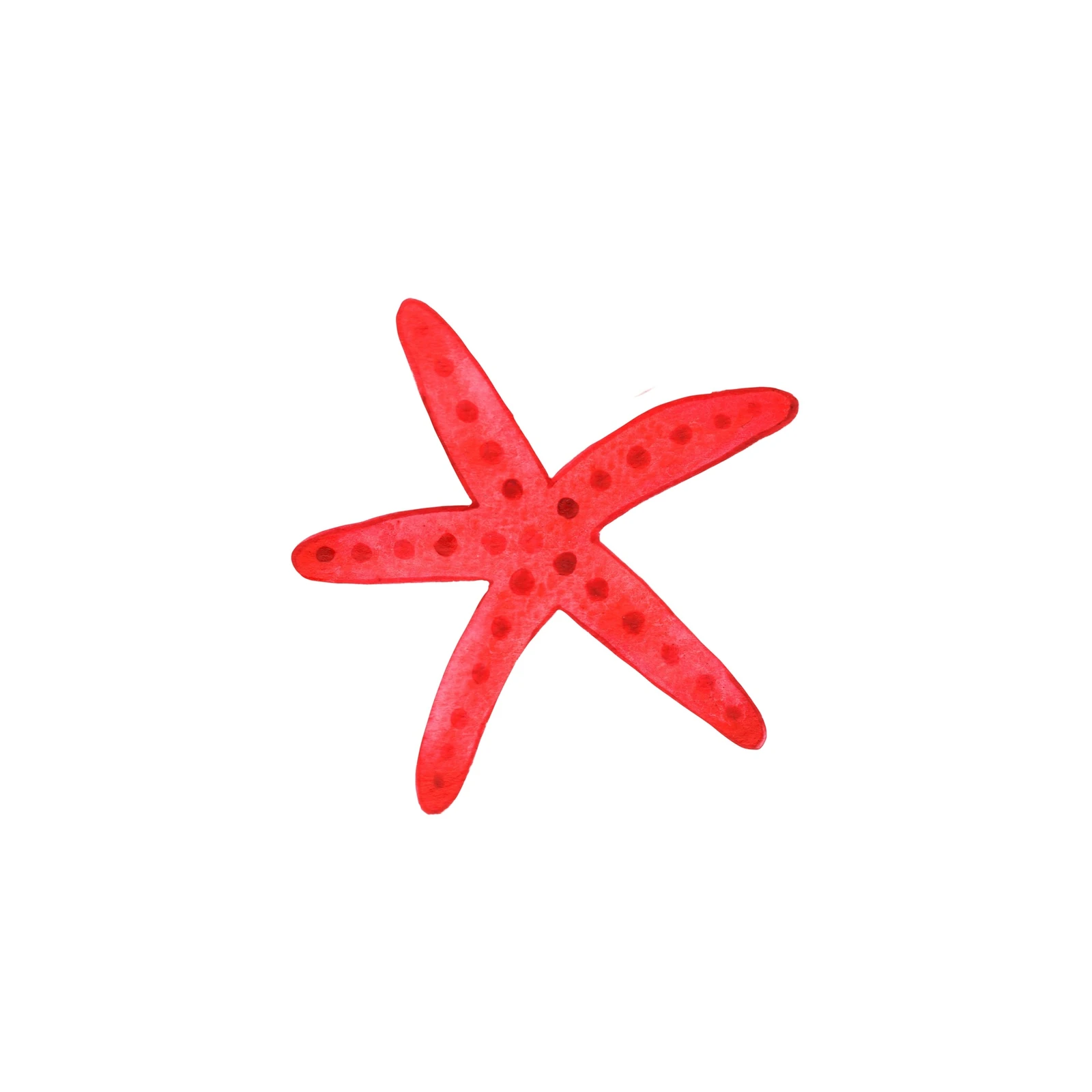 Vibrant Red Starfish Art Wall Art