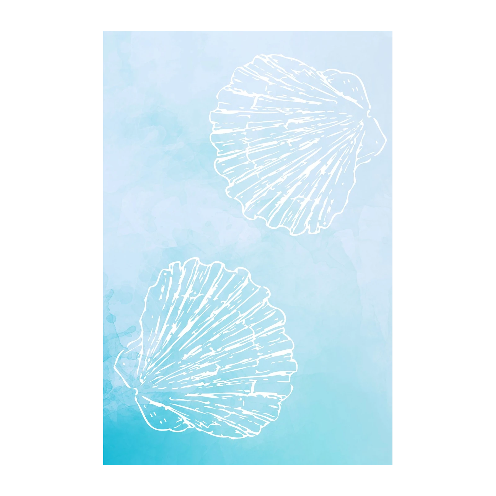 Coastal Scallop Seashell Duo Wall Art