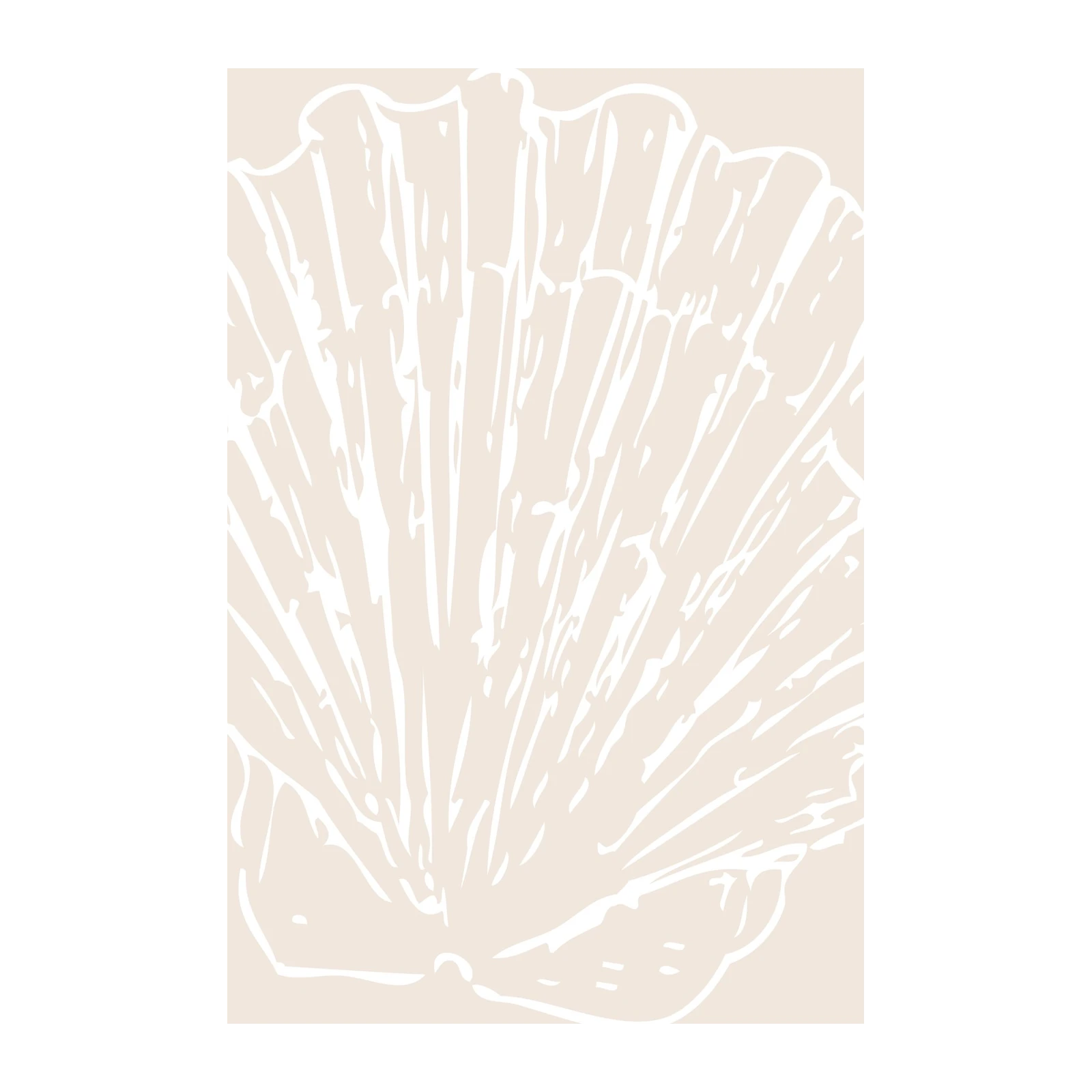 Elegant Scallop Shell Minimalist Wall Art